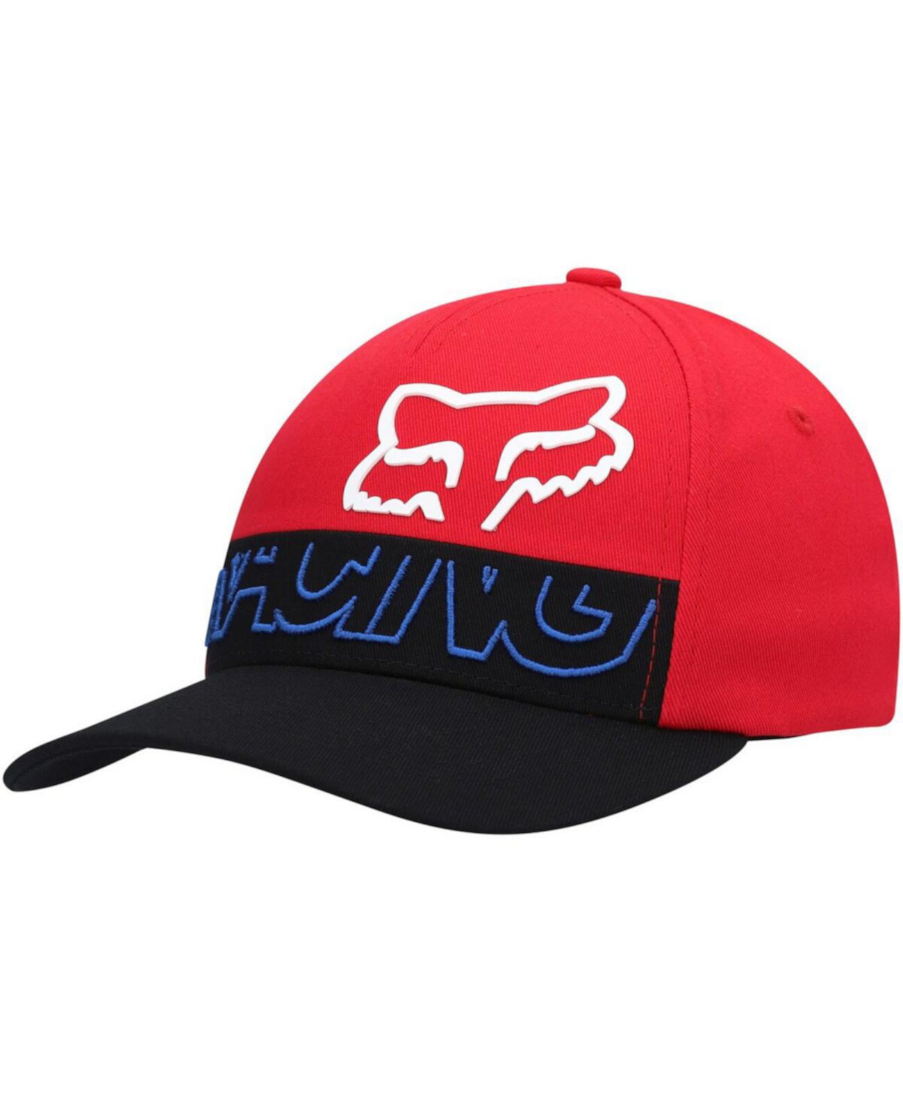Красно-черная гибкая шапка с косой лямкой для мальчика Fox