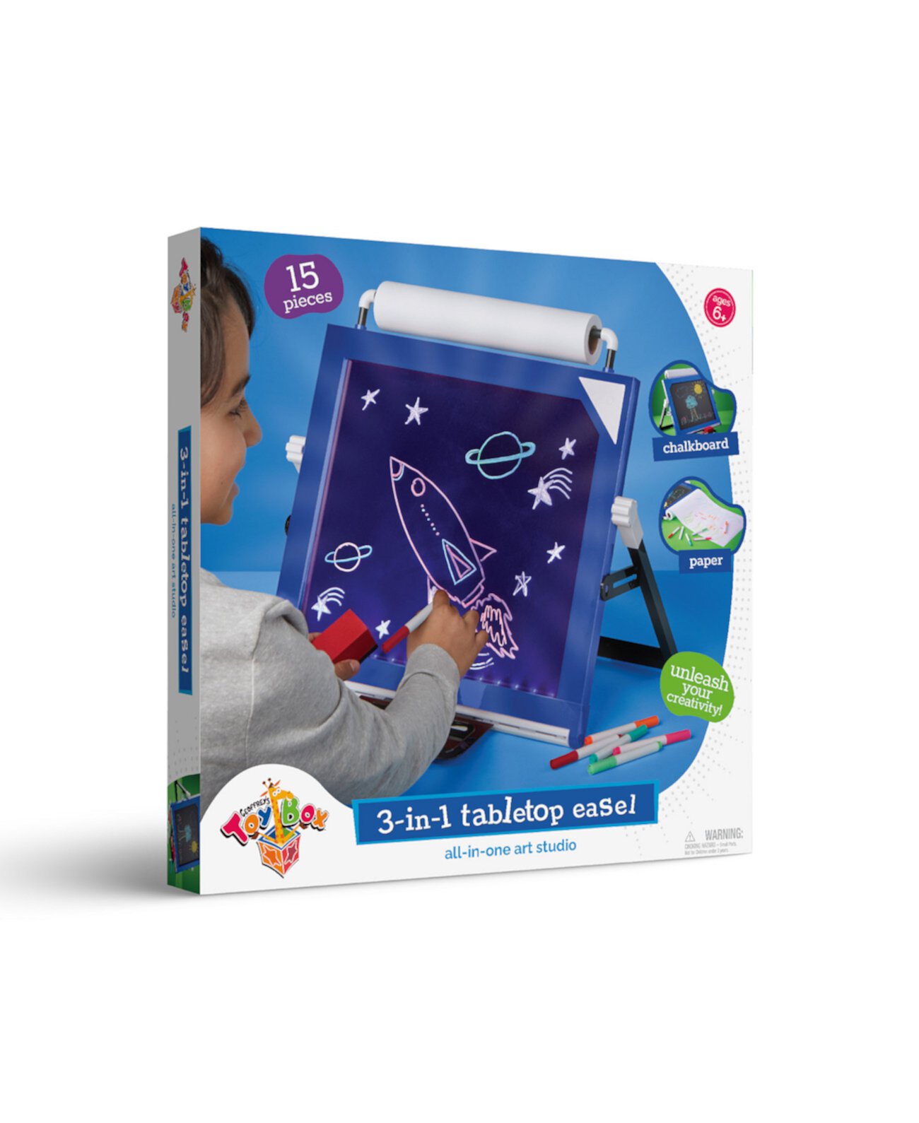 Набор светодиодных мольбертов Kid's Art Tabletop 3 в 1, созданный для Macy's Geoffrey's Toy Box