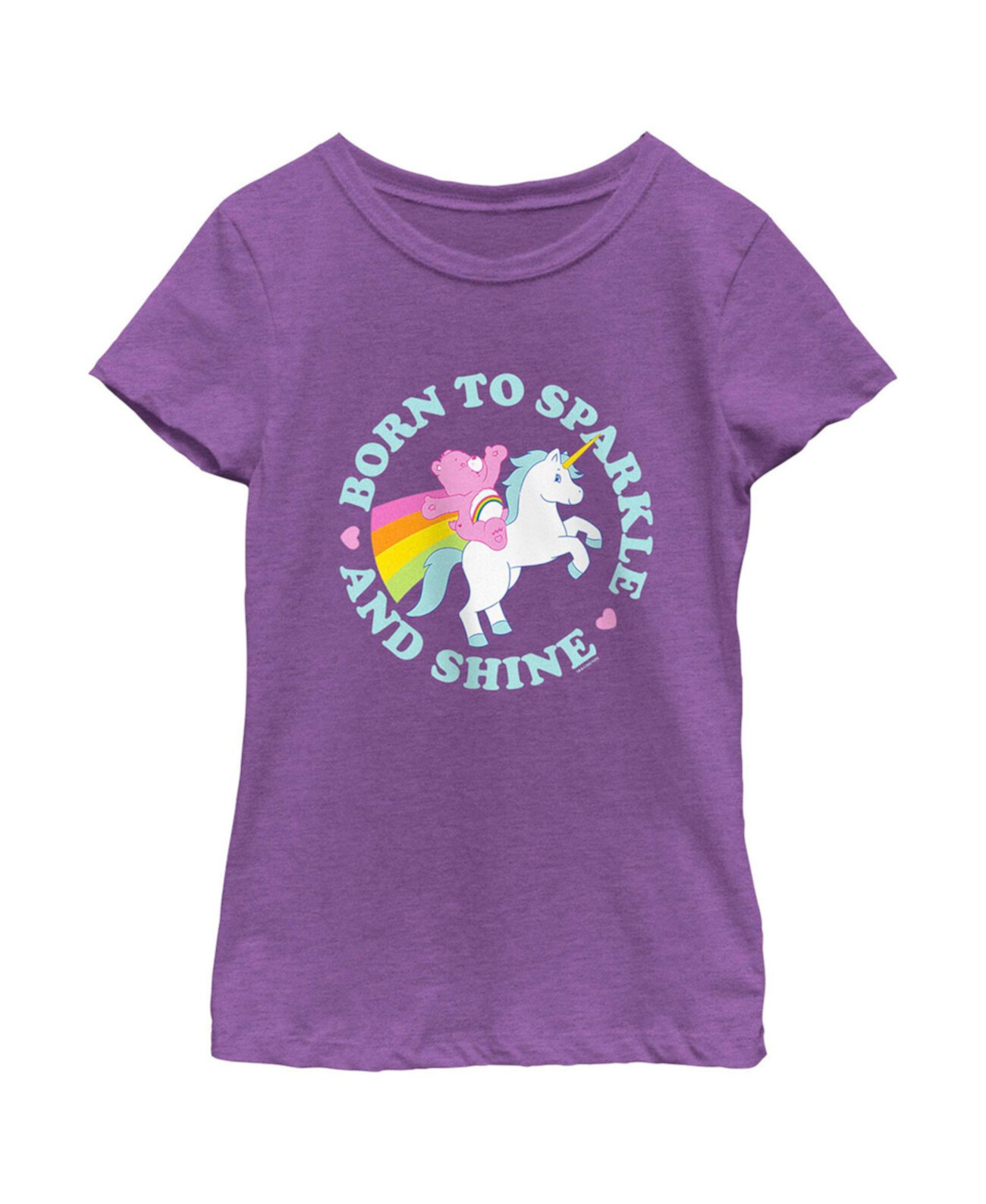 Детская футболка для поднятия настроения Girl's Born to Sparkle and Shine Care Bears