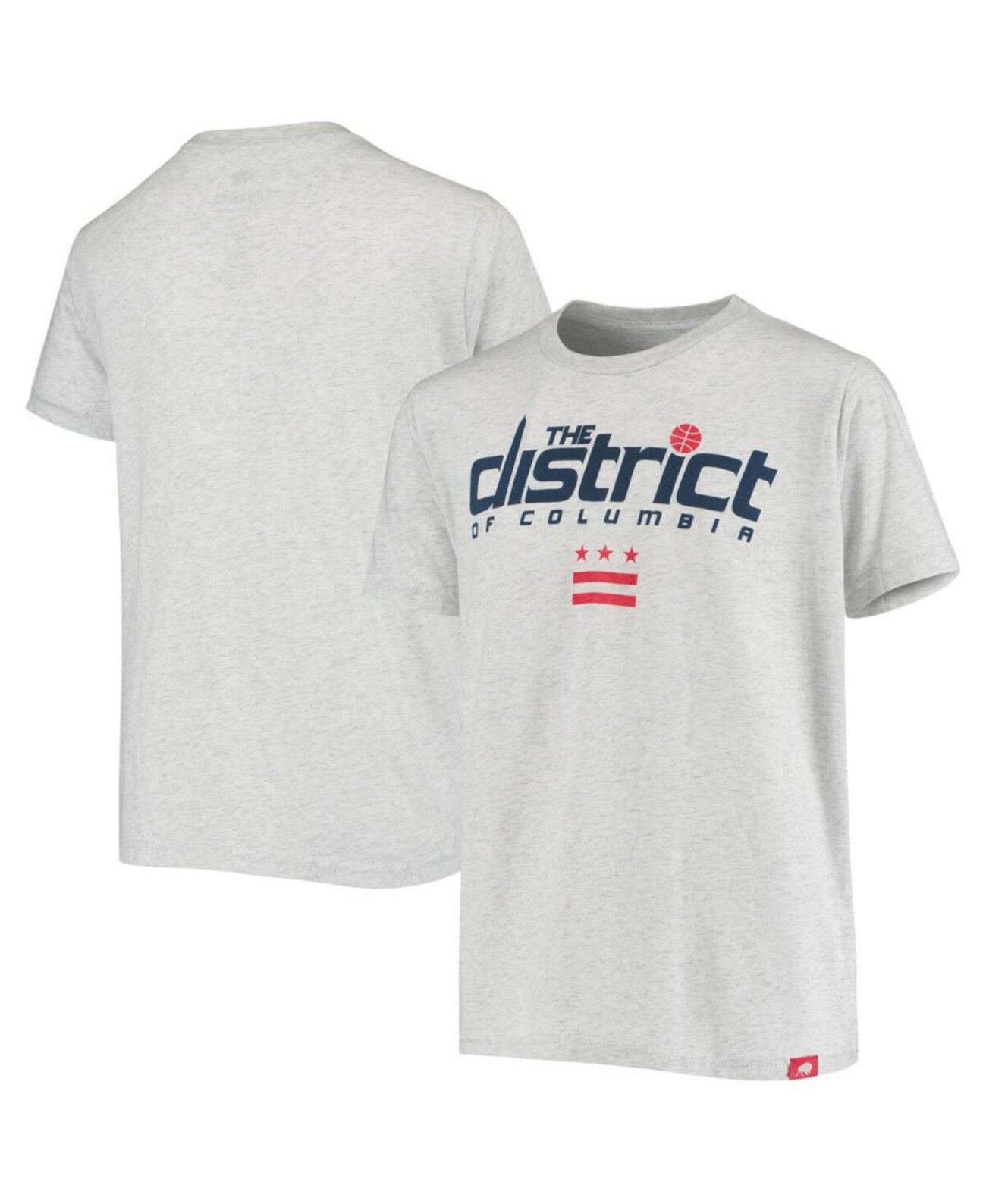 Молодежная меланжевая белая футболка Washington Wizards The District Tri-Blend для мальчиков Le Coq Sportif