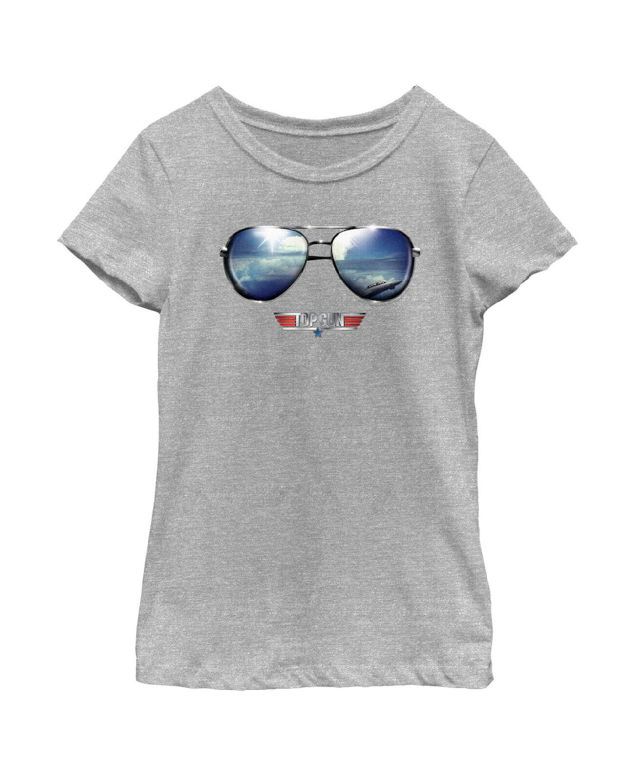 Детская футболка Top Gun Aviator с отражающим логотипом и солнцезащитными очками для девочек Paramount