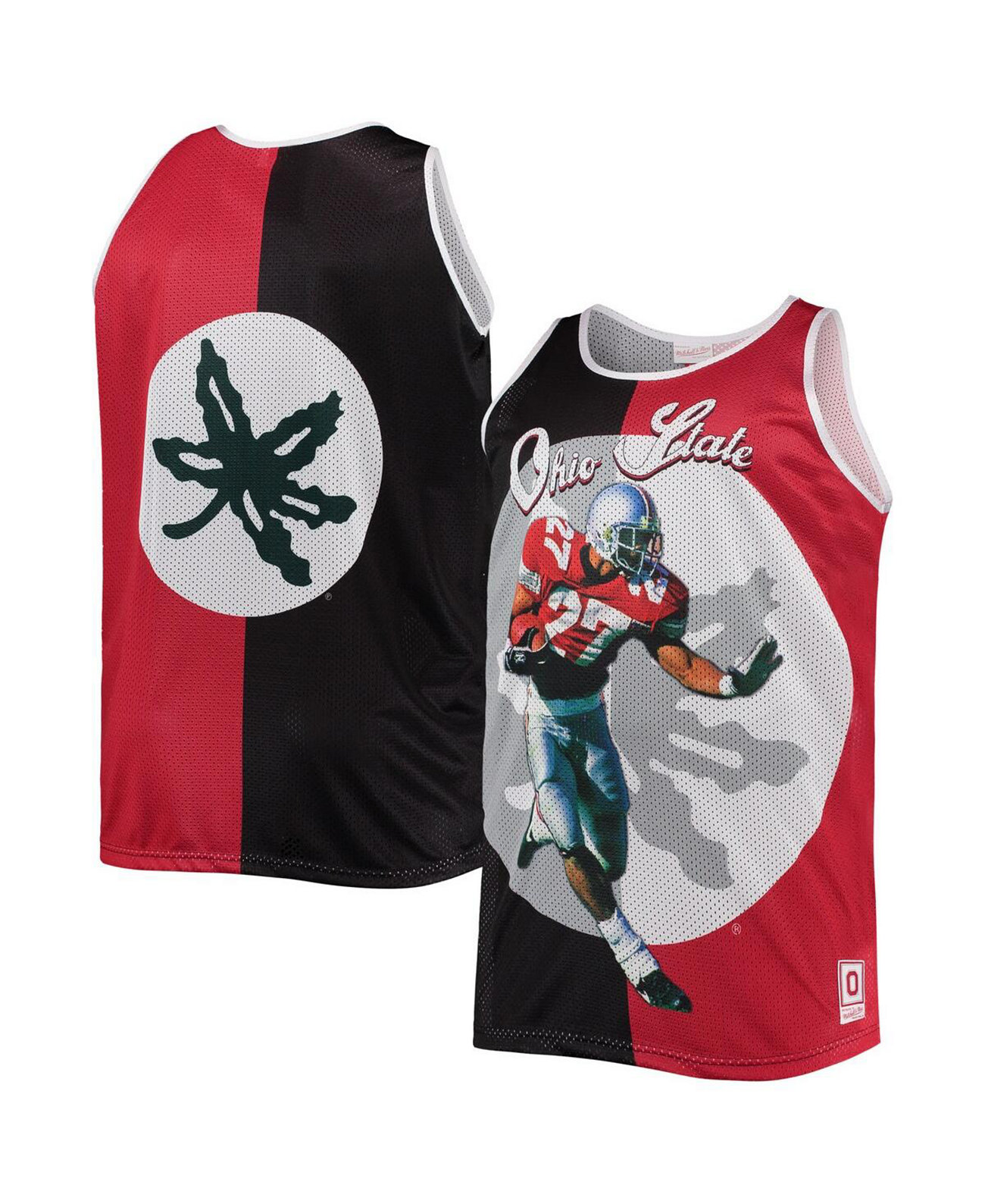 Сублимированная мужская майка без рукавов с принтом Eddie George Ohio State Buckeyes Mitchell & Ness