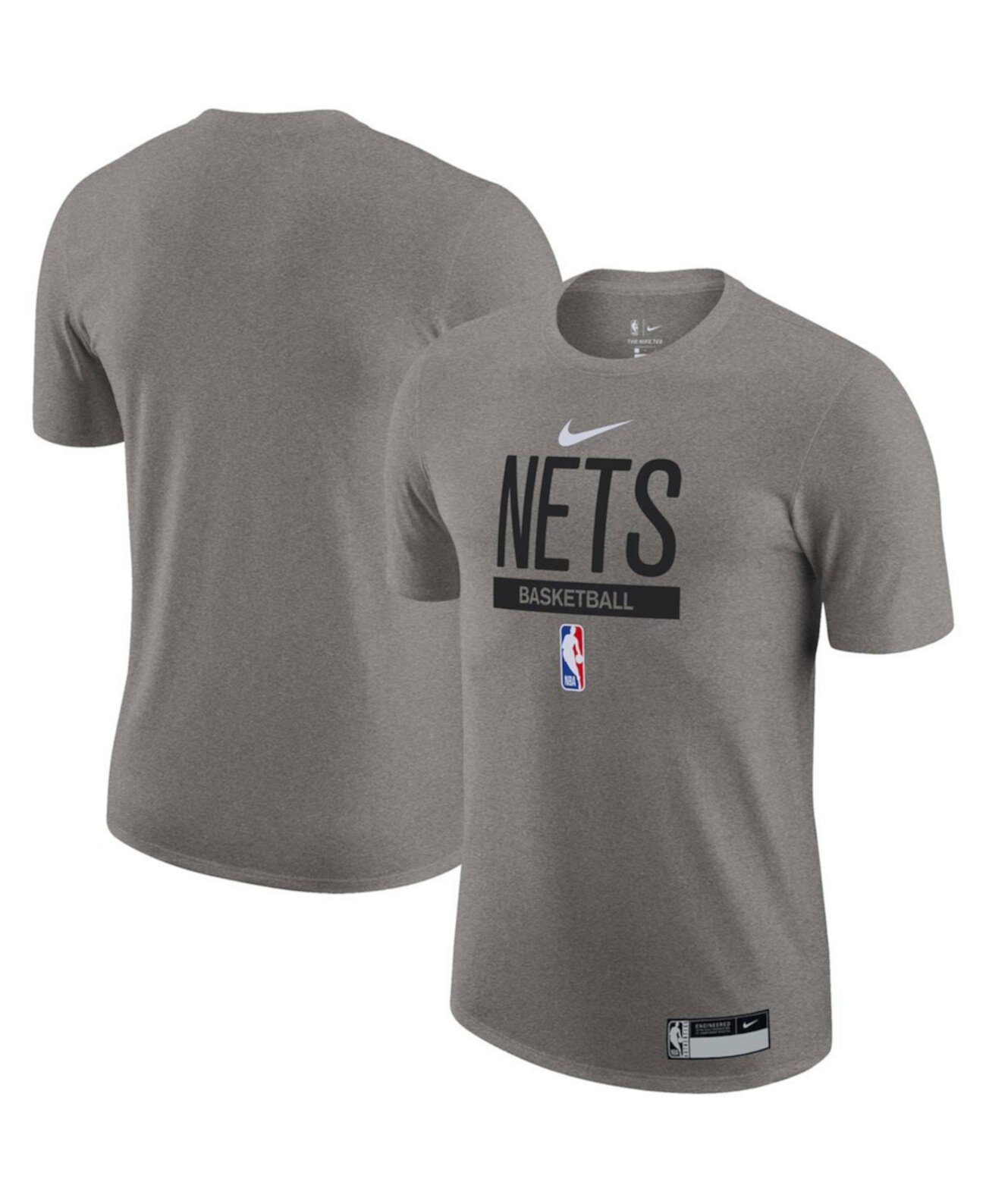 Men's Heather Gray Brooklyn Nets 2022/23 Legend On-Court Practice Performance T-shirt Nike