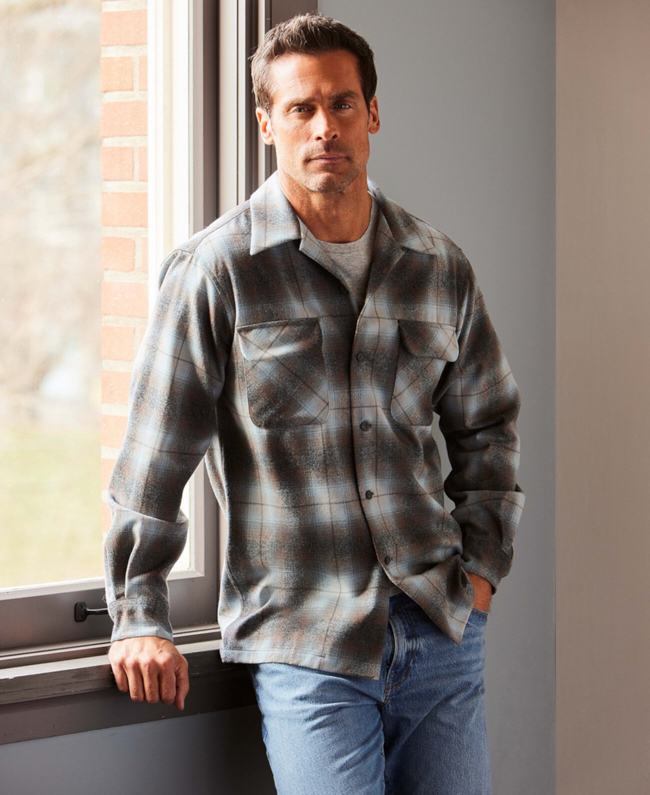 Мужская шерстяная рубашка на пуговицах Original Board Shirt Pendleton