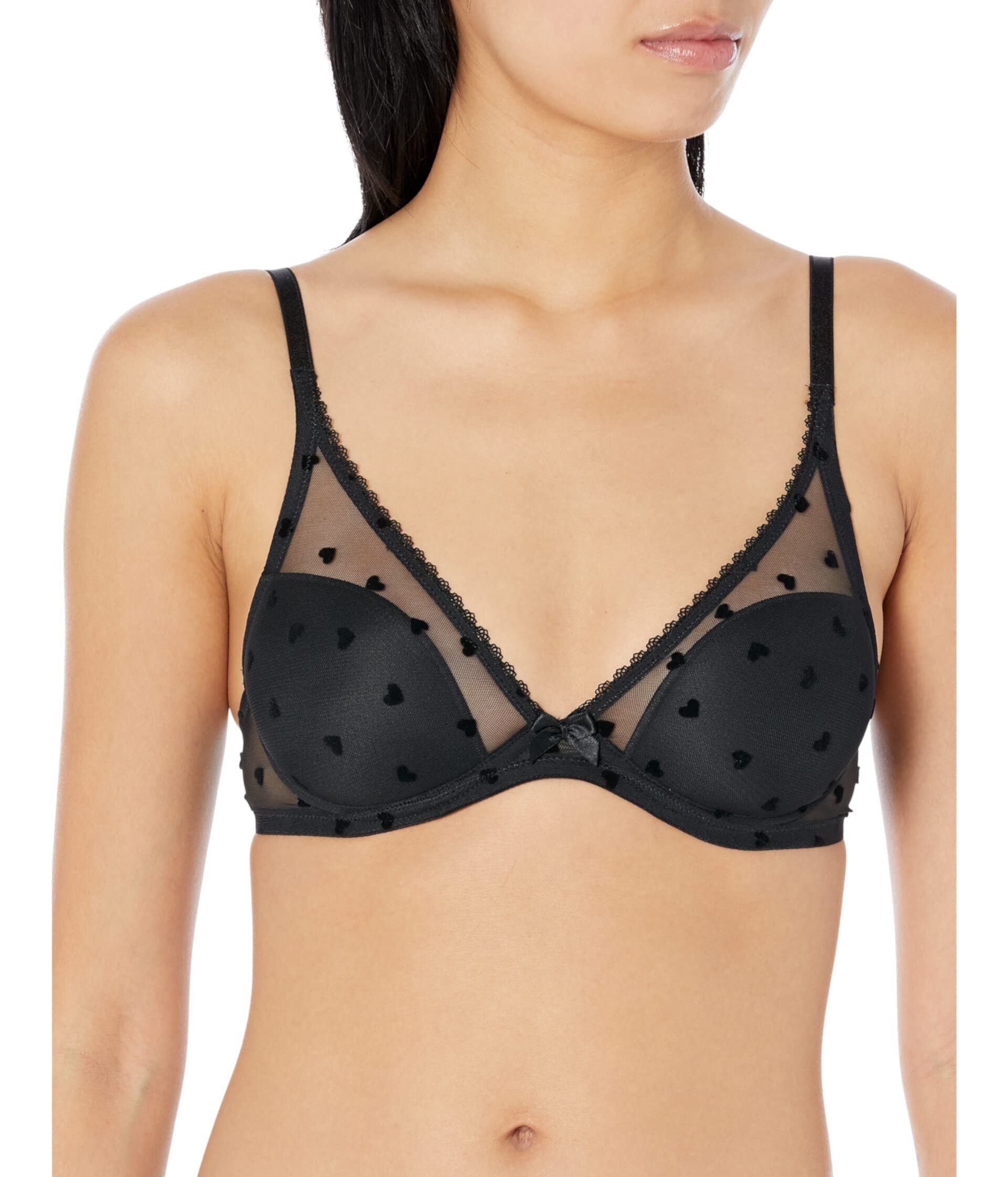 Женский Бюстгальтер Journelle Victoire Flocked Hearts Plunge Journelle