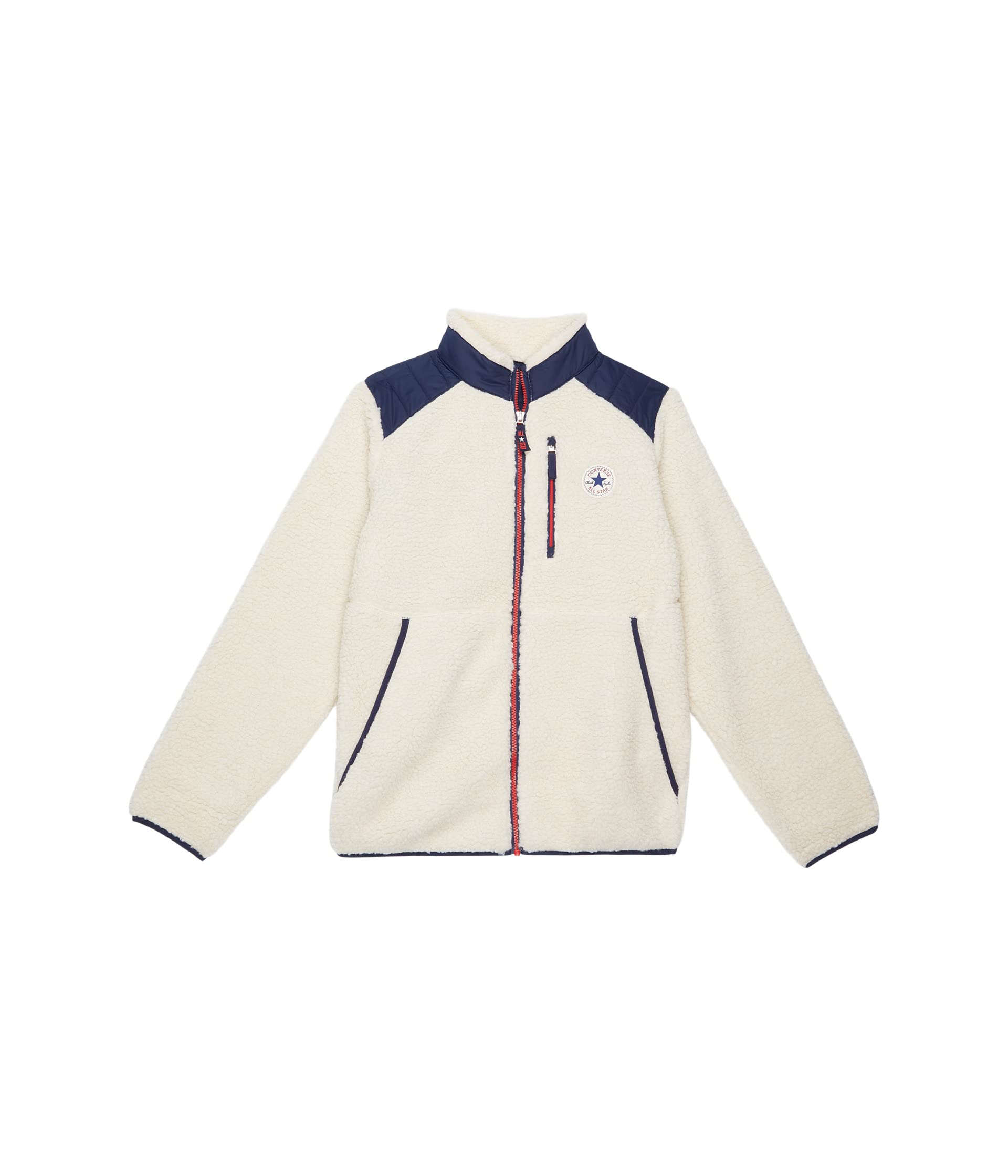 Sherpa Zip-Up Jacket (Big Kids) Converse Kids