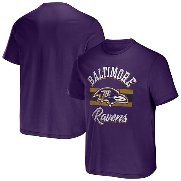 Фиолетовая футболка Baltimore Ravens с полосками из коллекции NFL x Darius Rucker, 100% хлопок NFL x Darius Rucker Collection by Fanatics