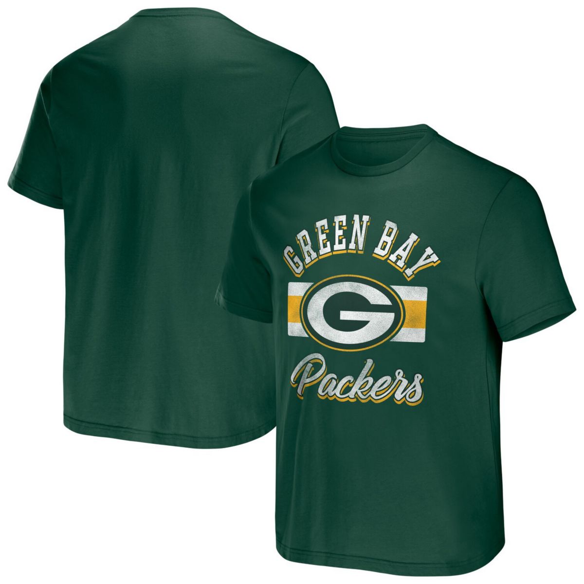 Мужская Футболка NFL x Darius Rucker Collection by Fanatics Green Green Bay Packers Stripe T-Shirt NFL x Darius Rucker Collection by Fanatics