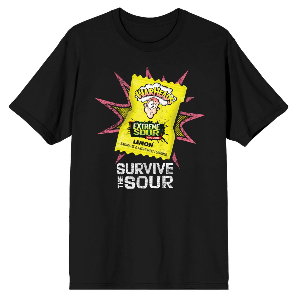 Men's Warheads Extreme Sour Lemon Tee Licensed Character