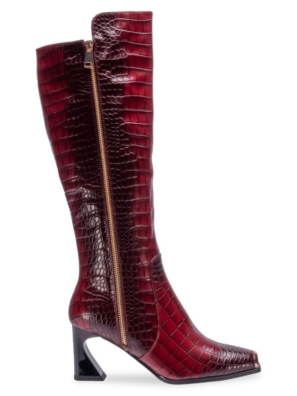 Женские Сапоги Lady Couture London Crocodile Embossed Tall Ninety Union