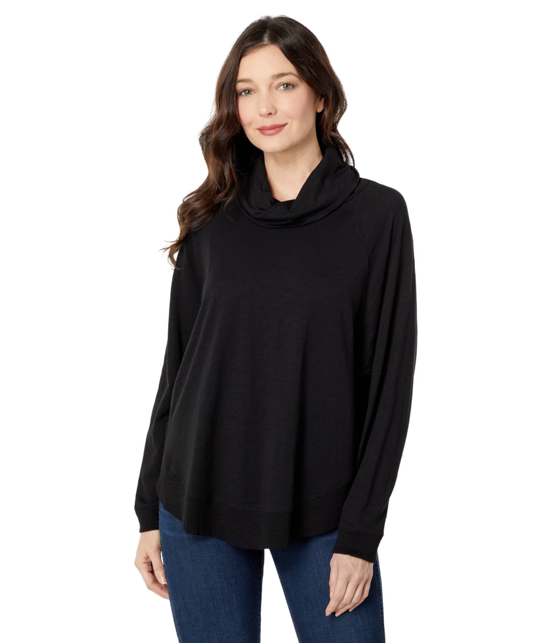 Rib Trim Dolman Turtleneck Lilla P