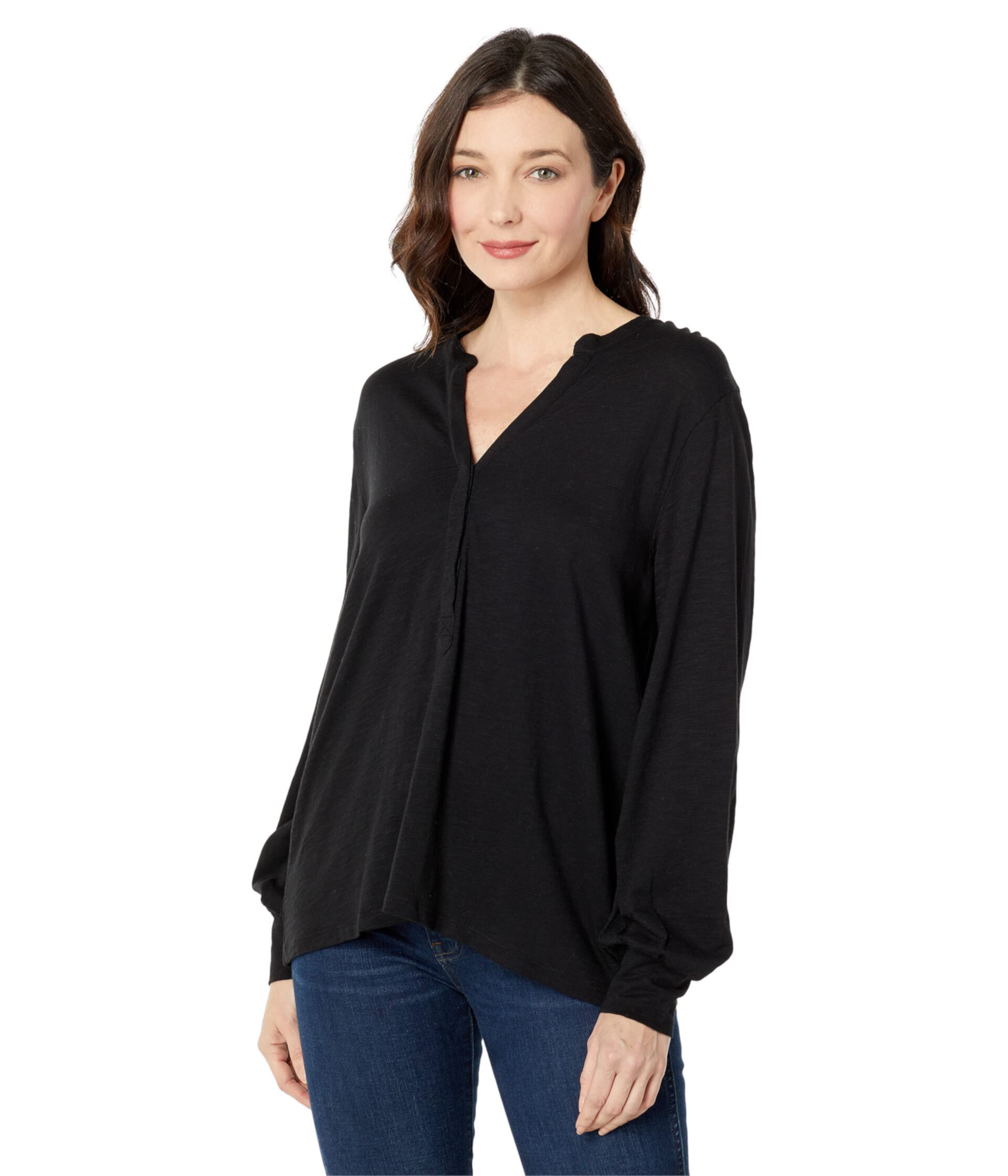 Long Sleeve Split-Neck Lilla P