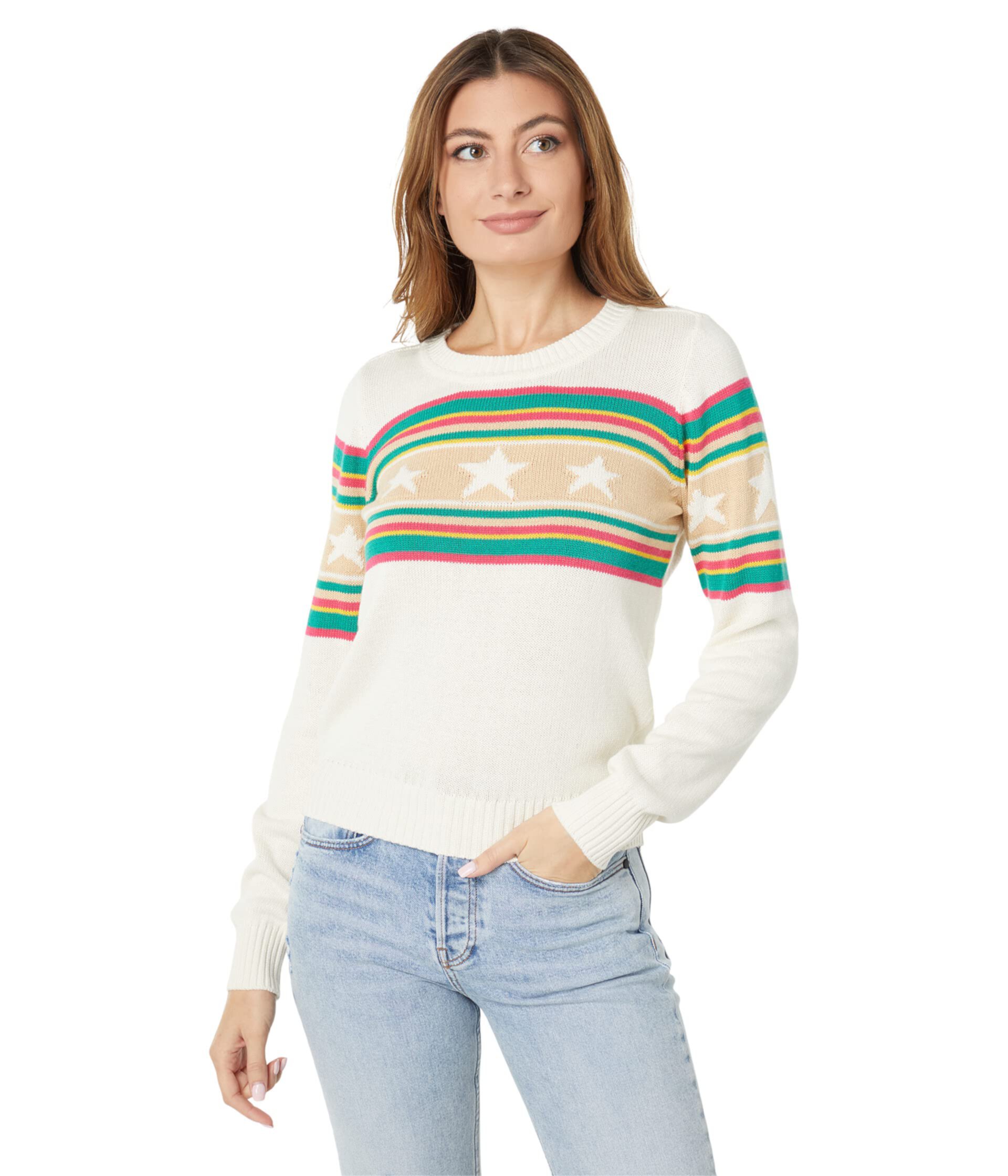 Пуловер с круглым вырезом и длинными рукавами из смесового хлопка Chaser