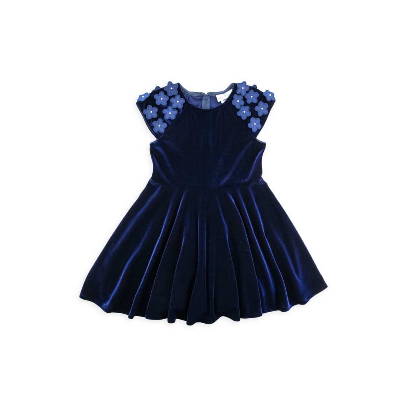 Маленькая девочка &amp;amp; Цветы для девочек &amp; Платье из эластичного бархата с искусственным жемчугом Florence Eiseman