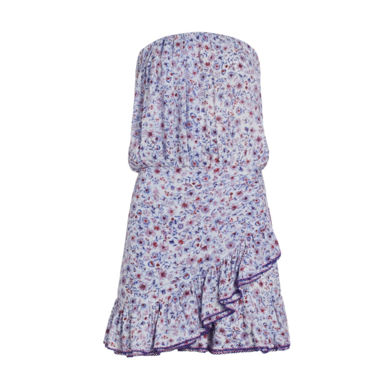 Мини-платье Ambra без бретелек с цветочным принтом Poupette St Barth