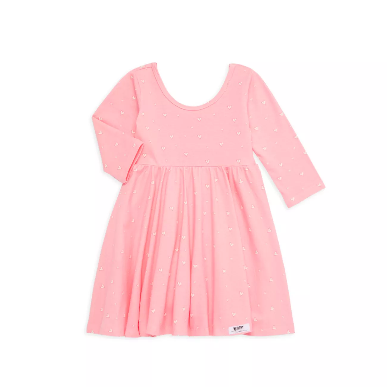 Маленькая девочка &amp;amp; Платье Twirly с принтом сердечек для девочек Worthy Threads