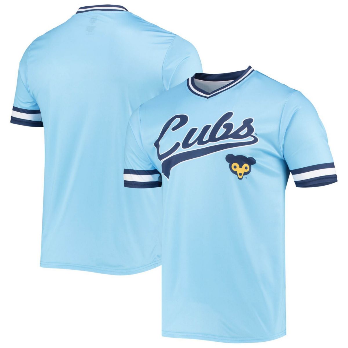 Мужская футболка Stitches Blue/Royal Chicago Cubs Cooperstown Collection с v-образным вырезом Team Color Джерси Stitches