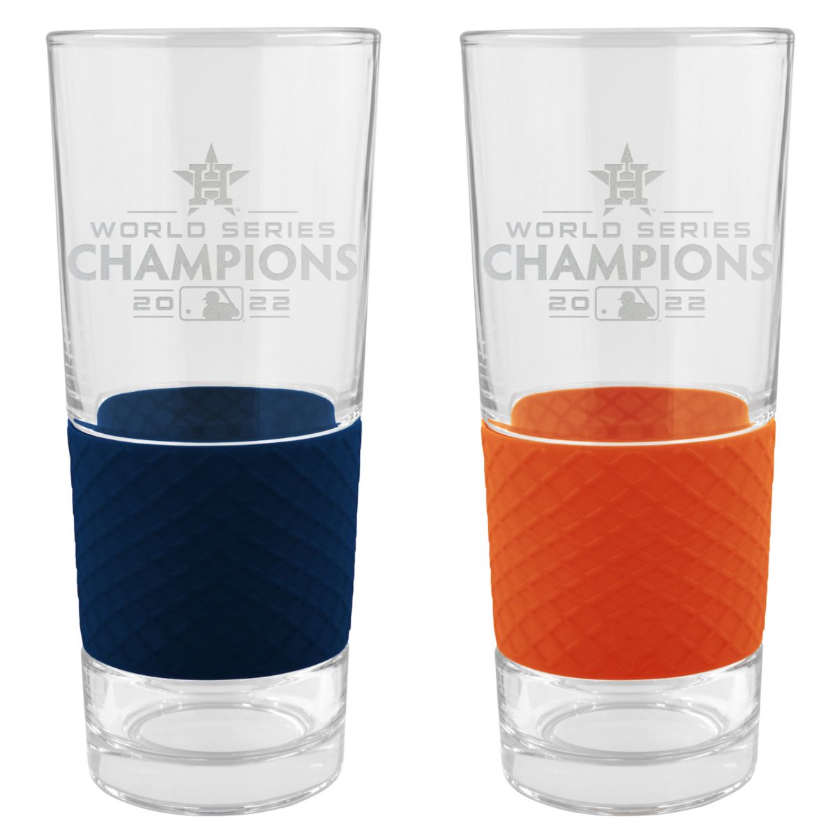 Houston Astros 2022 World Series Champions Score Pint Glass Set Unbranded
