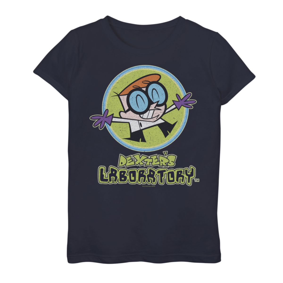 Футболка Cartoon Network Dexter's Laboratory Happy Scientist для девочек 7–16 лет с рисунком Cartoon Network