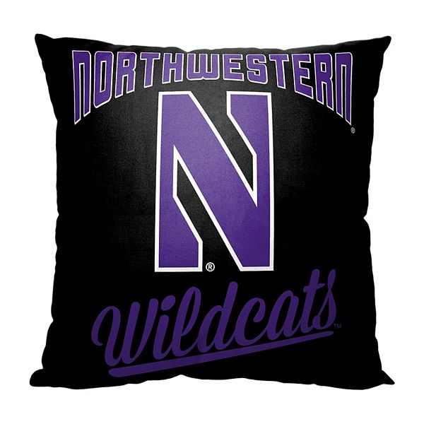 Декоративная подушка Northwestern Wildcats, 45 см x 45 см, полиэстер, для чистки пятен The Northwest