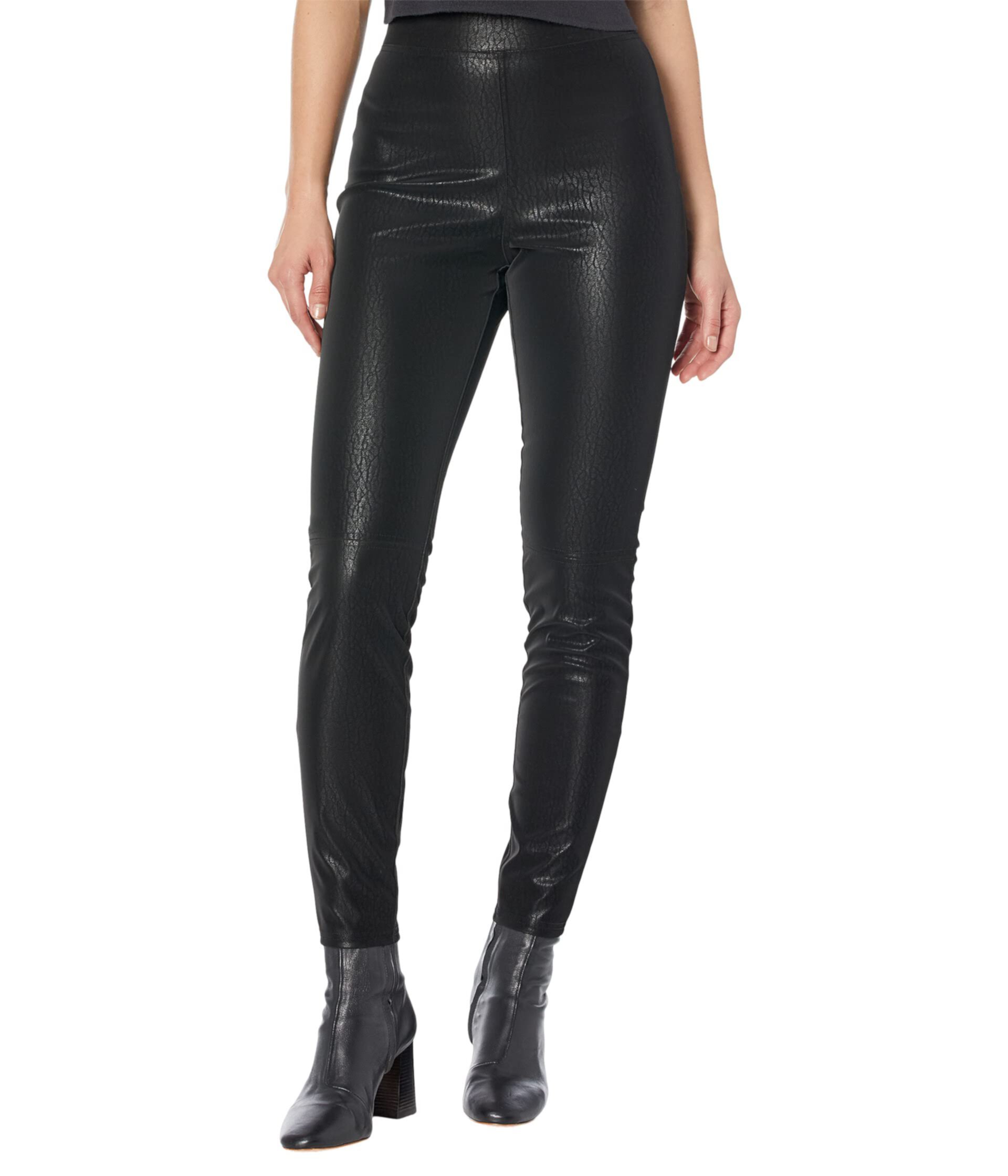 Женские брюки HUE Matte Leatherette Straight Leg HUE