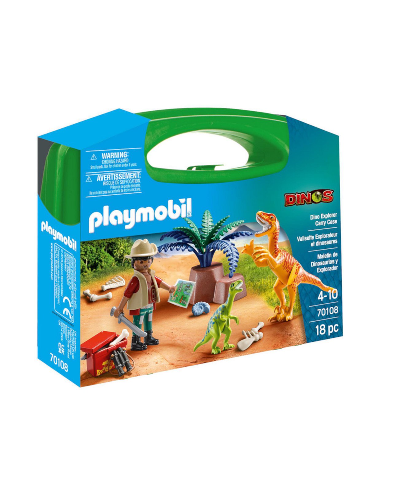 Набор сумок для переноски Dino Explorer из 18 предметов Playmobil