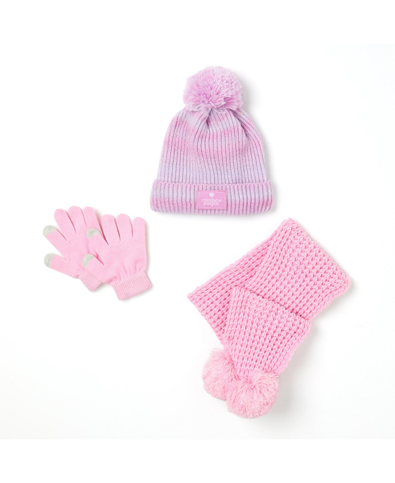 Шапка, перчатки и шарф из смешанной пряжи для больших девочек, набор из 3 предметов InMocean