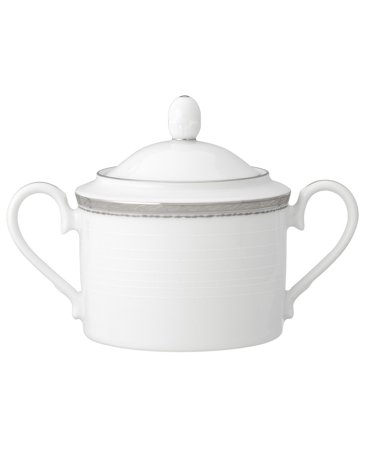 Платиновая сахарница Whiteridge с крышкой, 11 унций. Noritake