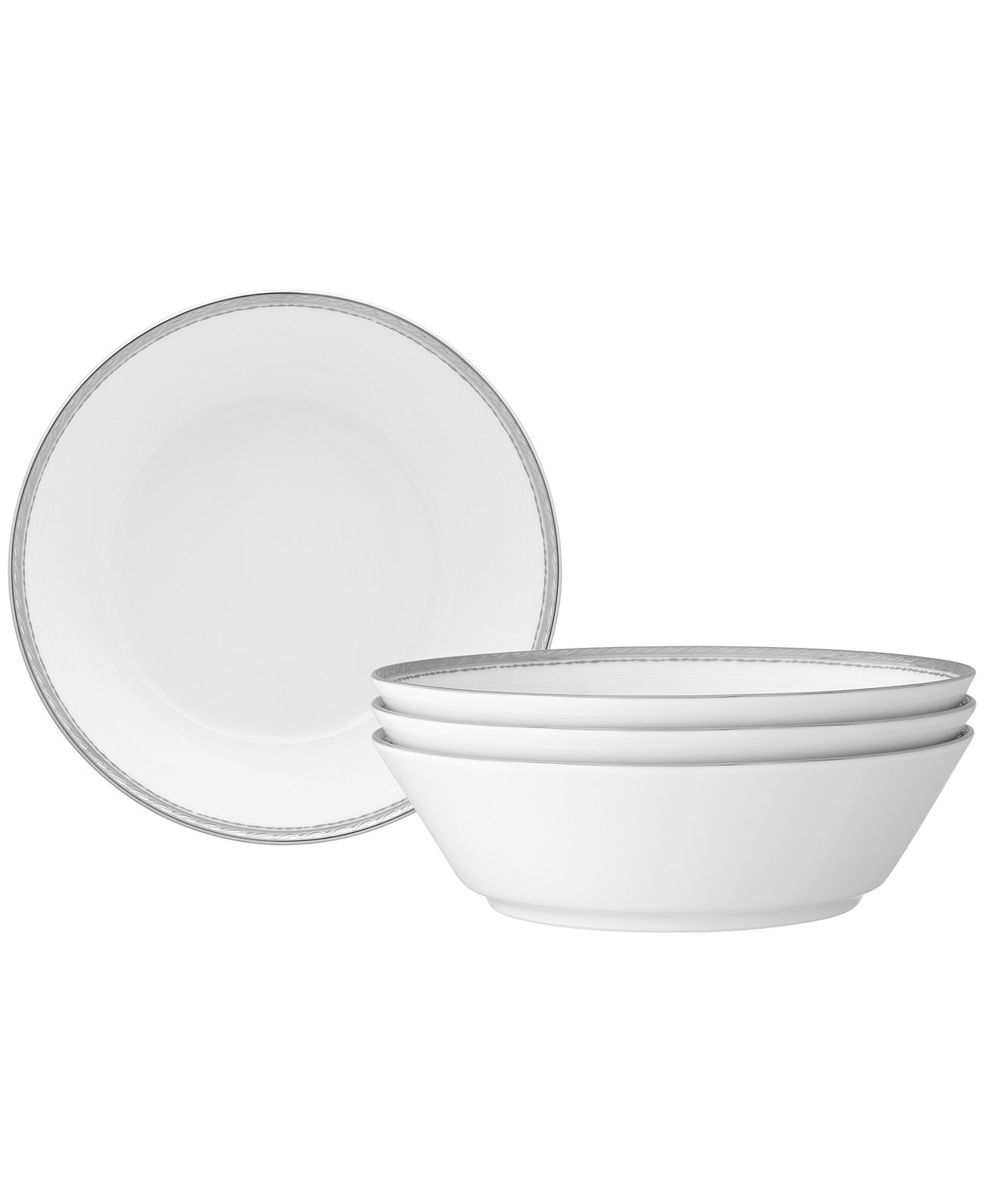 Платиновый набор Whiteridge из 4 суповых тарелок, 7 дюймов, 20 унций. Noritake