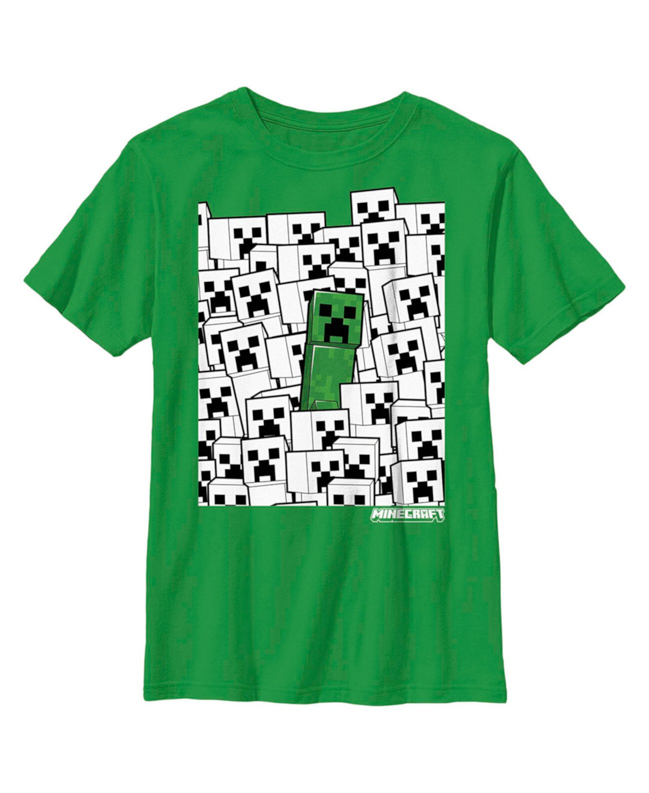 Белая детская футболка Minecraft Stand Out Creeper для мальчика Microsoft