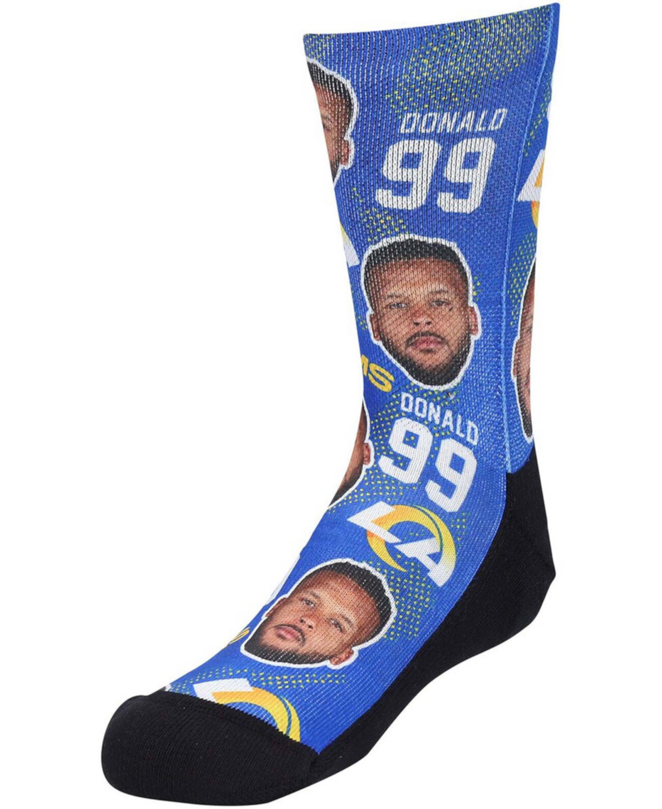 Молодежные носки для мальчиков и девочек Aaron Donald Los Angeles Rams Football Guy Multi Crew Rock 'Em