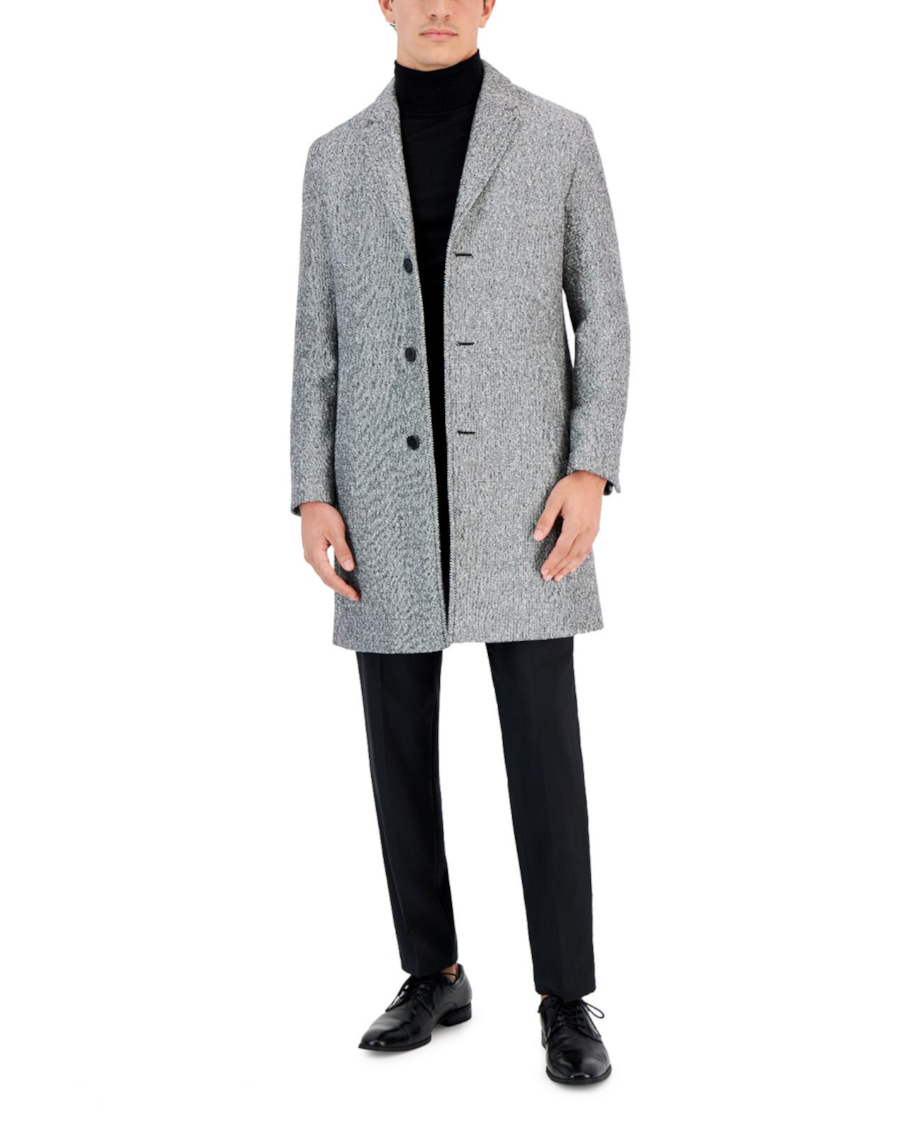 Мужское пальто Boss Migor Slim-Fit из меланжевой шерсти HUGO BOSS