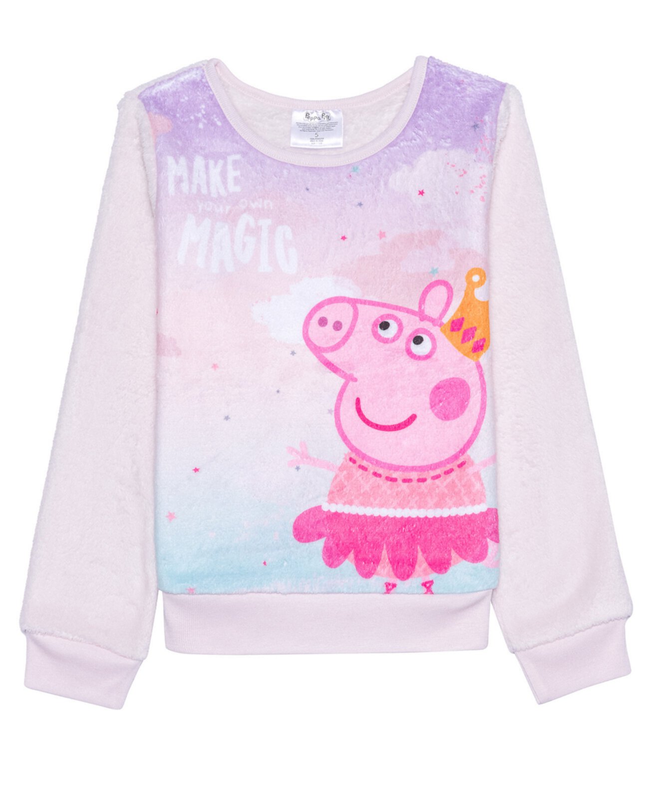 Маленькие девочки делают свою собственную волшебную толстовку-пуловер Peppa Pig