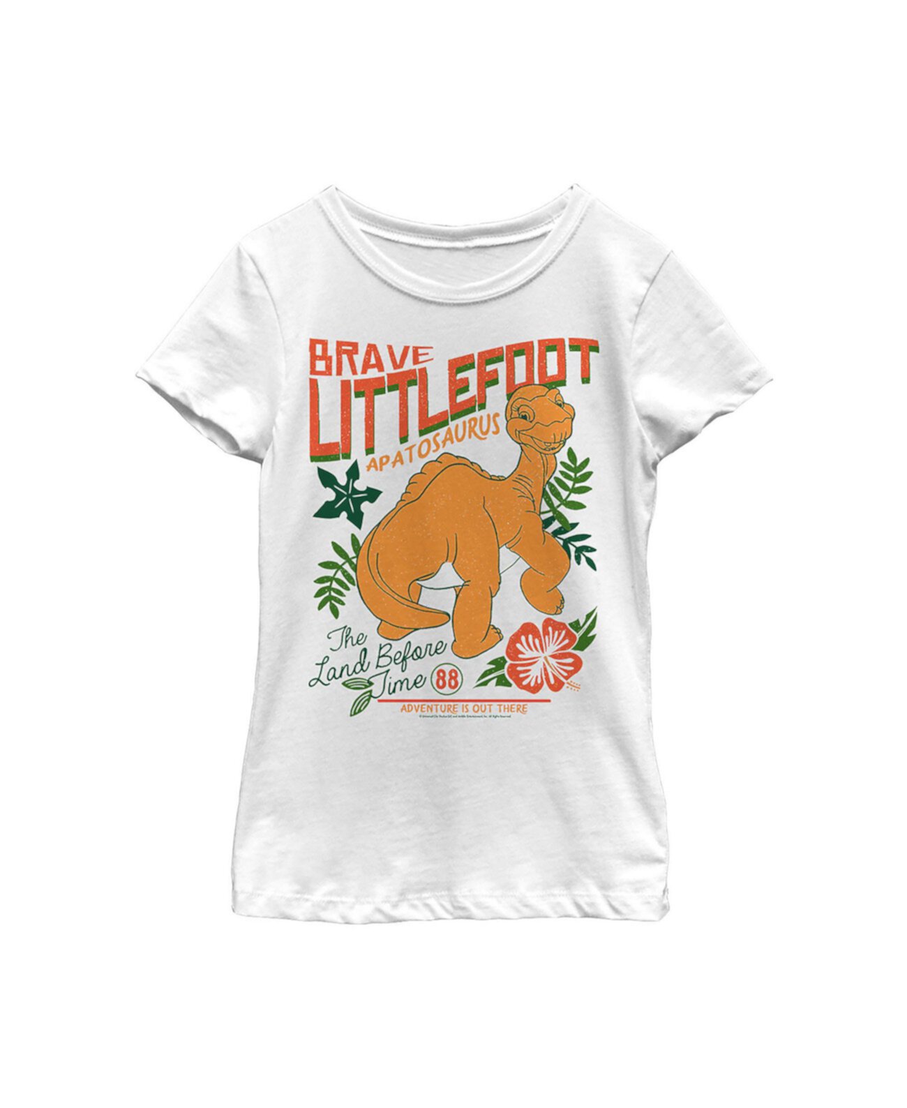 Girl's The Land Before Time Tropical Littlefoot Poster  Child T-Shirt NBC Universal