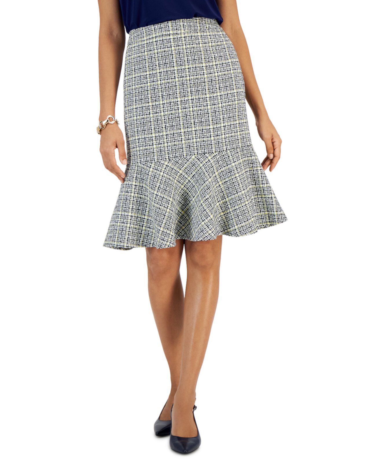 Женская твидовая юбка с оборками Kasper