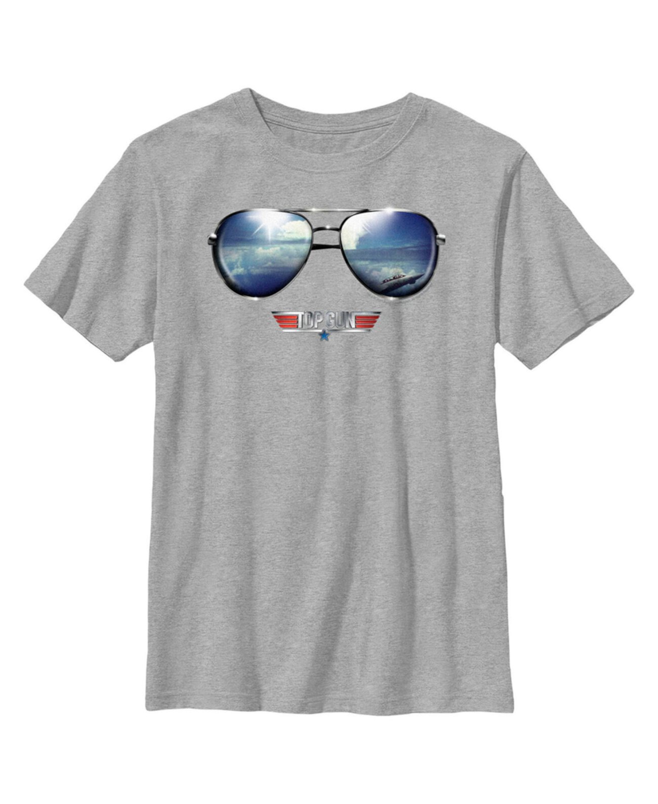Детская футболка с логотипом Top Gun Aviator для мальчиков и отражением Paramount