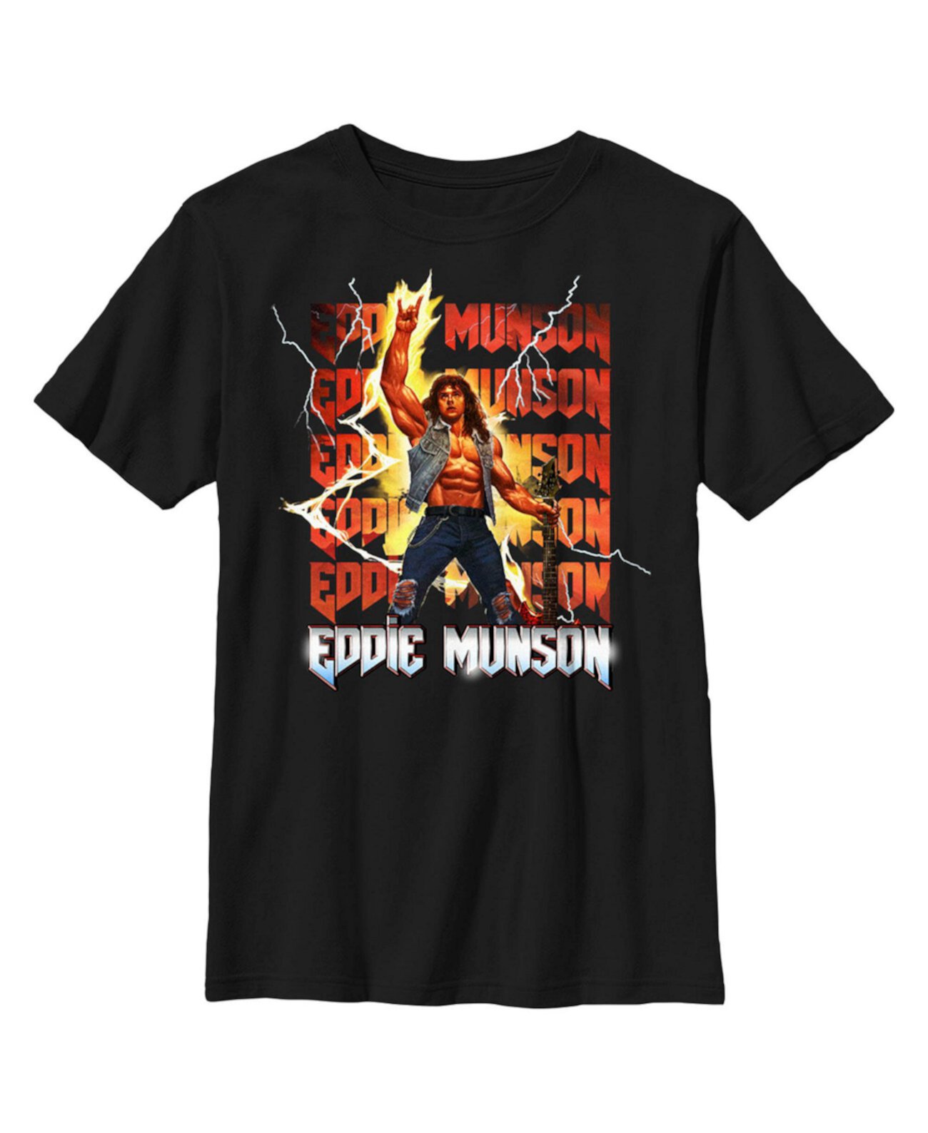 Детская футболка для мальчика «Очень странные дела» с рок-звездой Эдди Мансоном Netflix