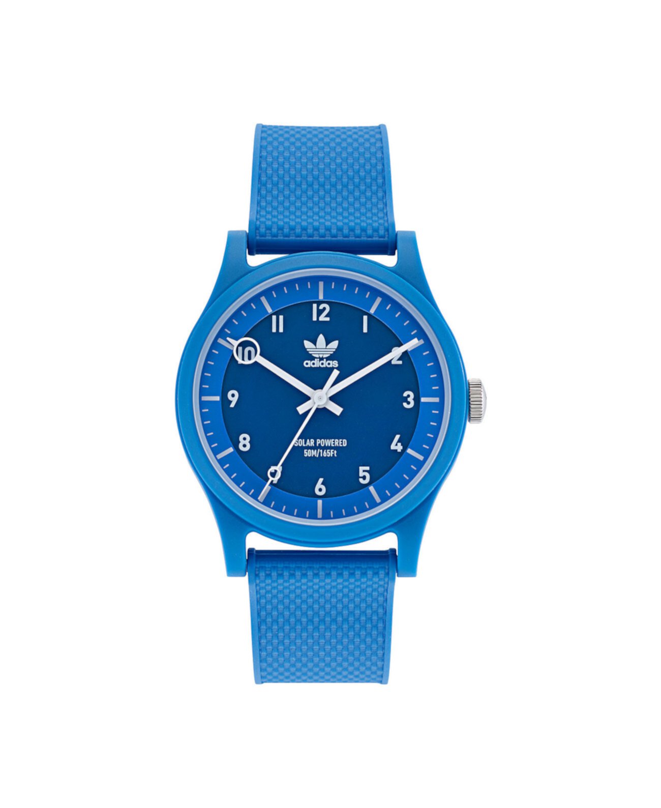 Часы унисекс Solar Project One с синим ремешком из смолы 39 мм Adidas