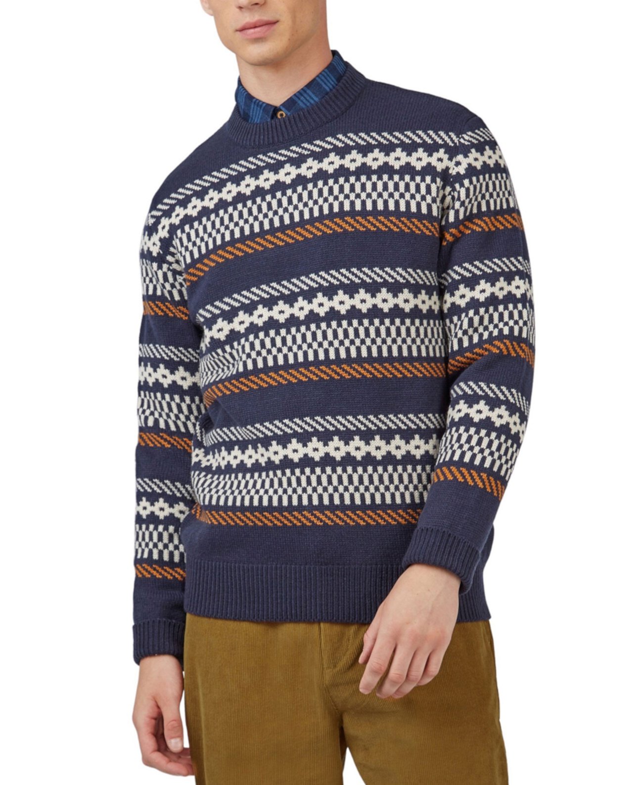 Мужской Свитер Ben Sherman Chunky Knitted Fair Isle Ben Sherman