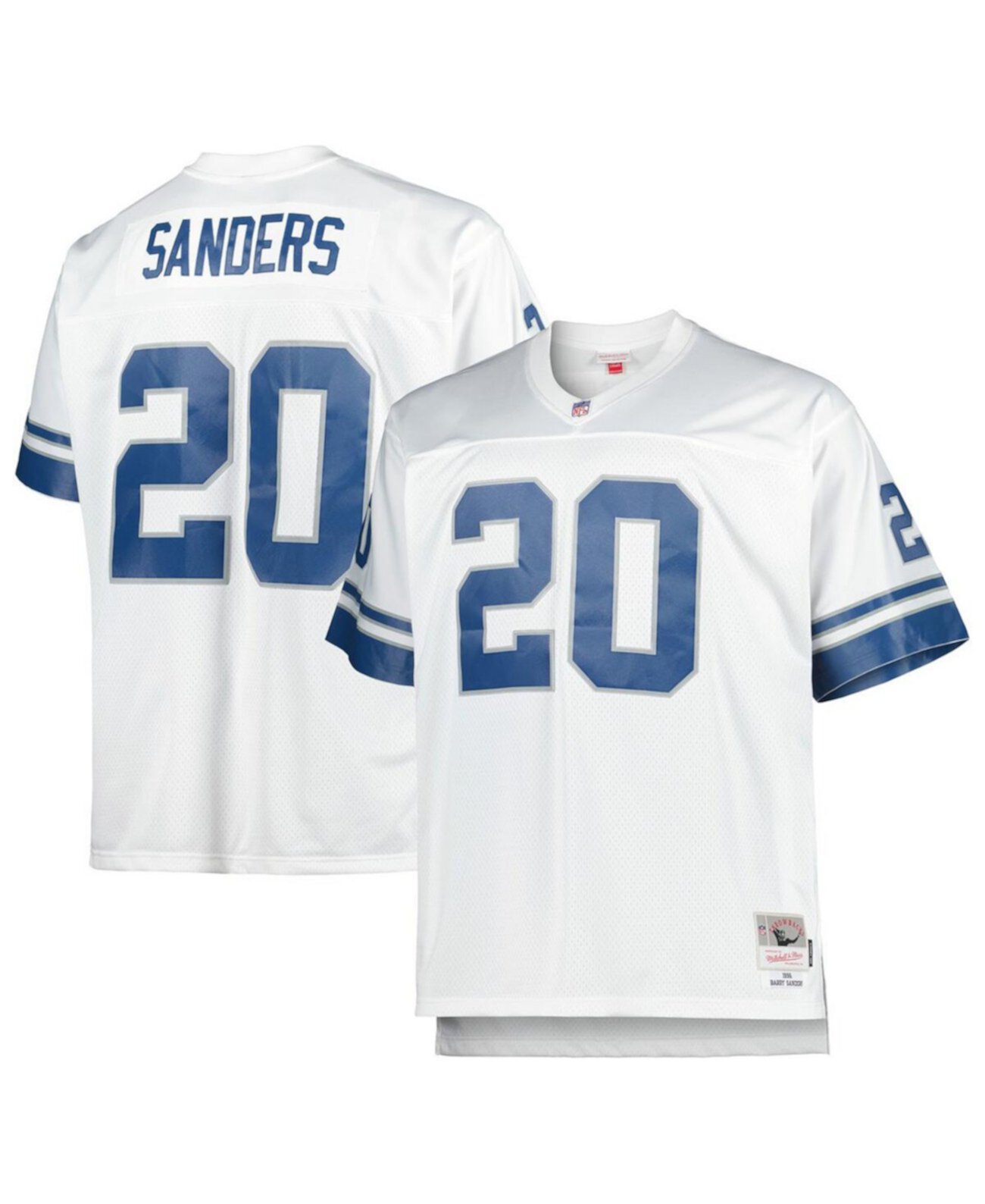 Мужская джерси Barry Sanders Detroit Lions 1996 из сетчатой ткани Mitchell & Ness