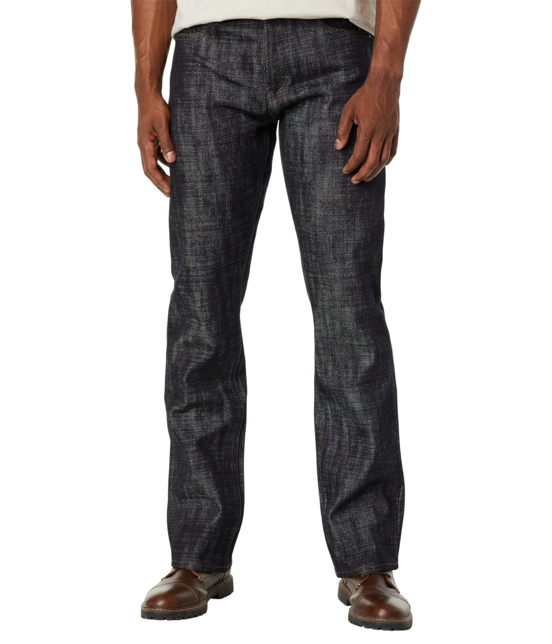 Прямой крой Плотная джинсовая ткань Big Slub Selvedge плотностью 22 унции цвета индиго The Unbranded Brand
