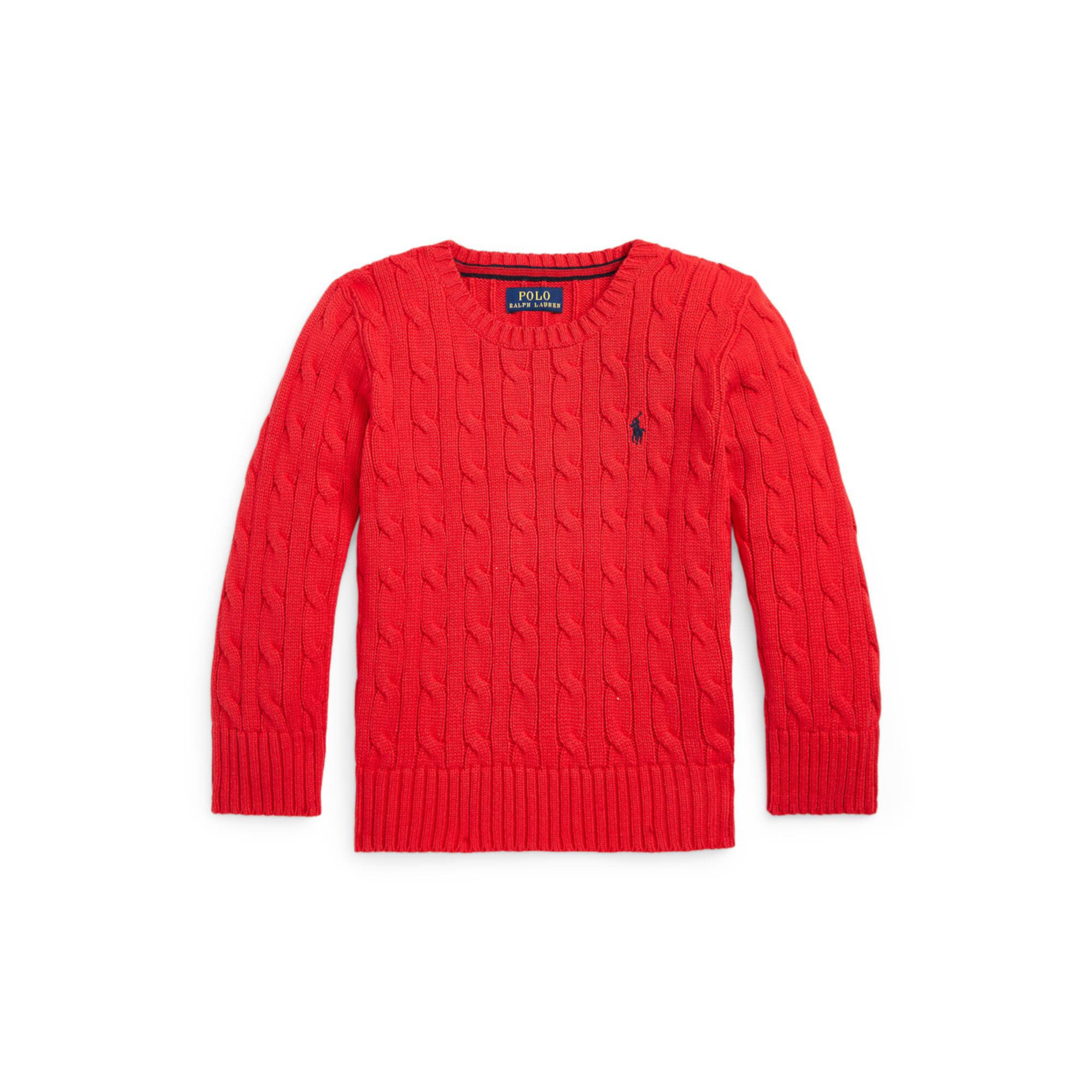Хлопковый свитер косой вязки (для маленьких детей) Polo Ralph Lauren
