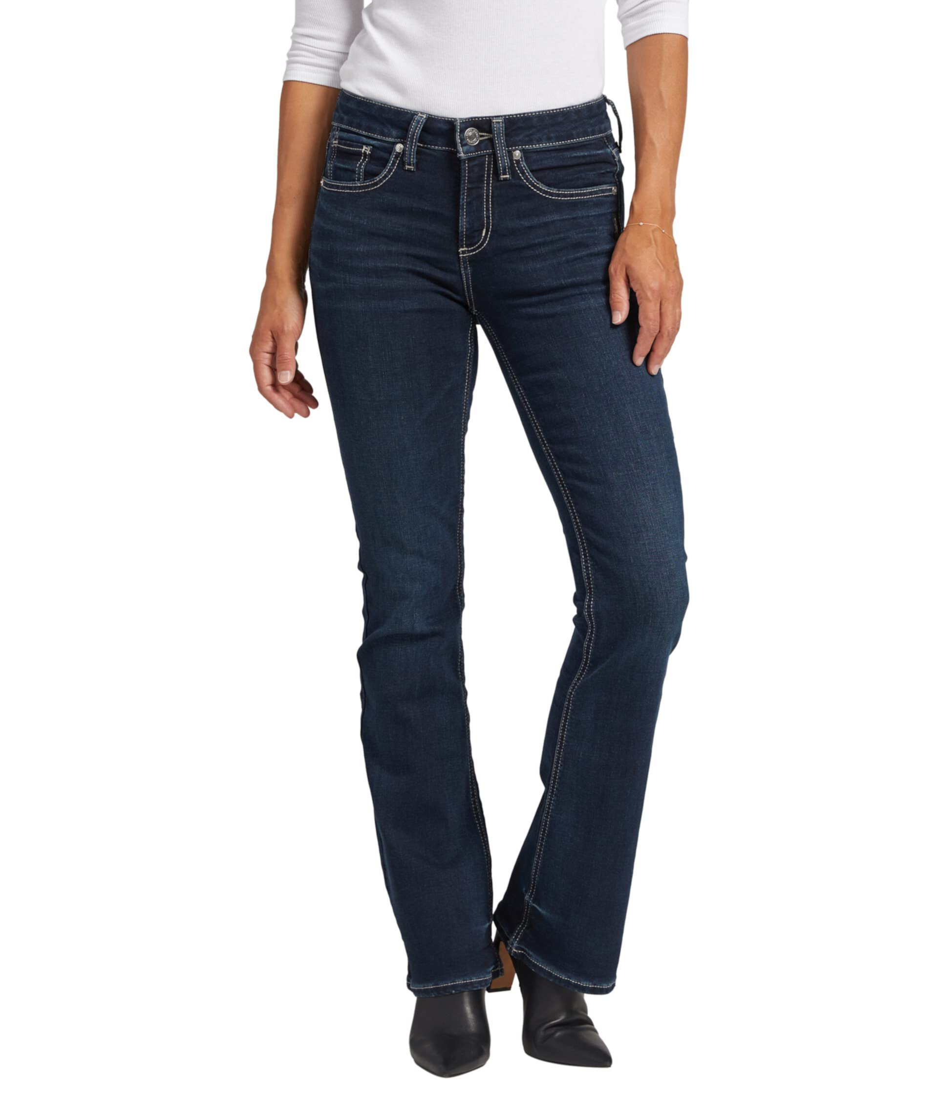 Suki Mid-Rise Bootcut Jeans L93719COO408 Silver Jeans Co.