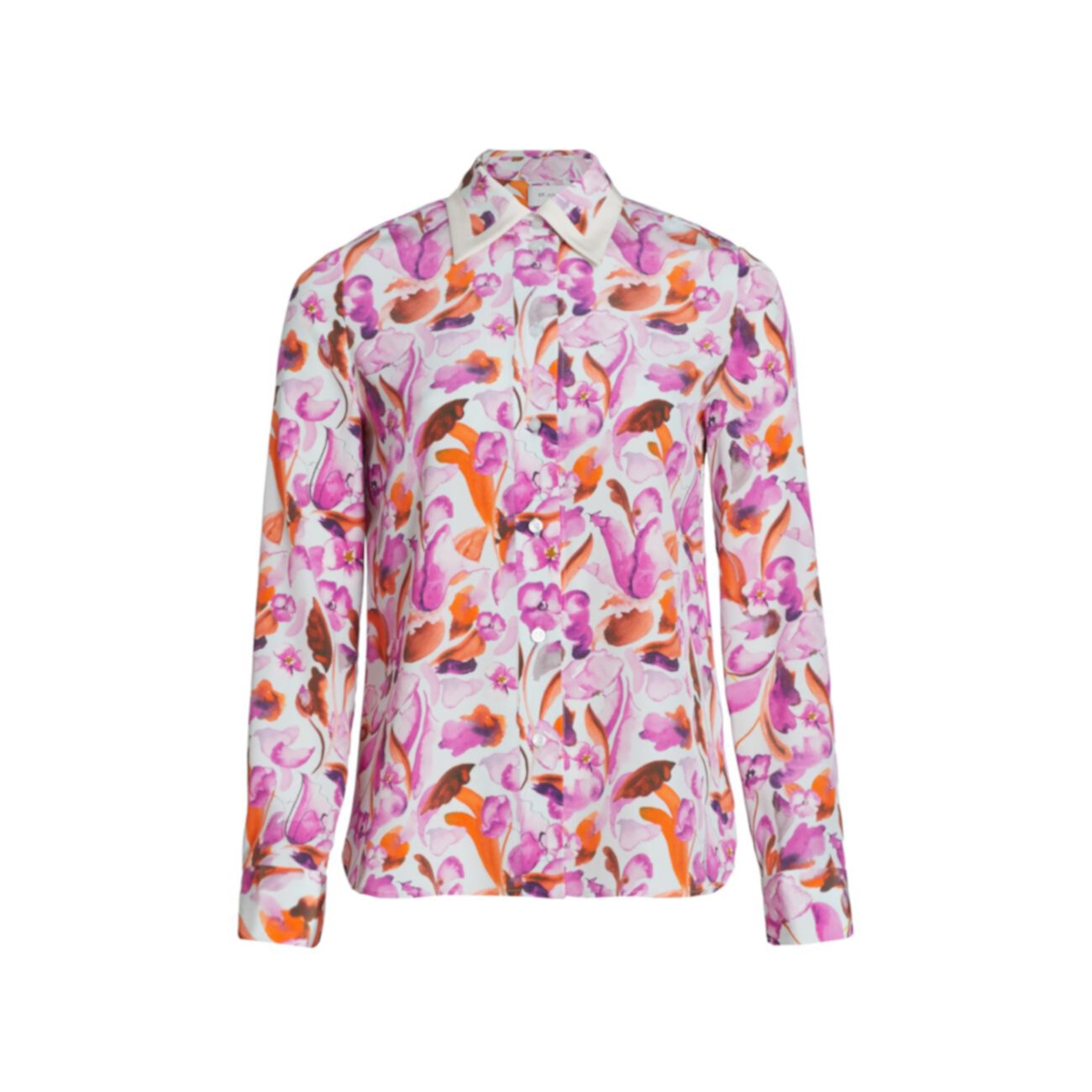 Блузка с акварельным цветочным принтом St. John