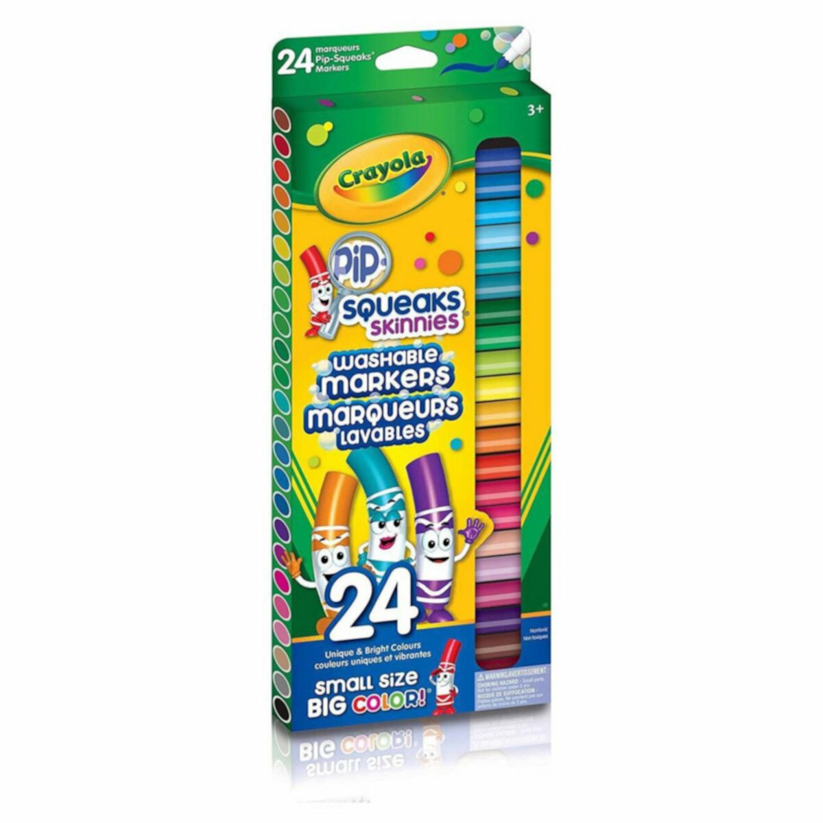 Crayola 24 смываемых маркера Pip-Squeaks Skinnies Fine Line Crayola