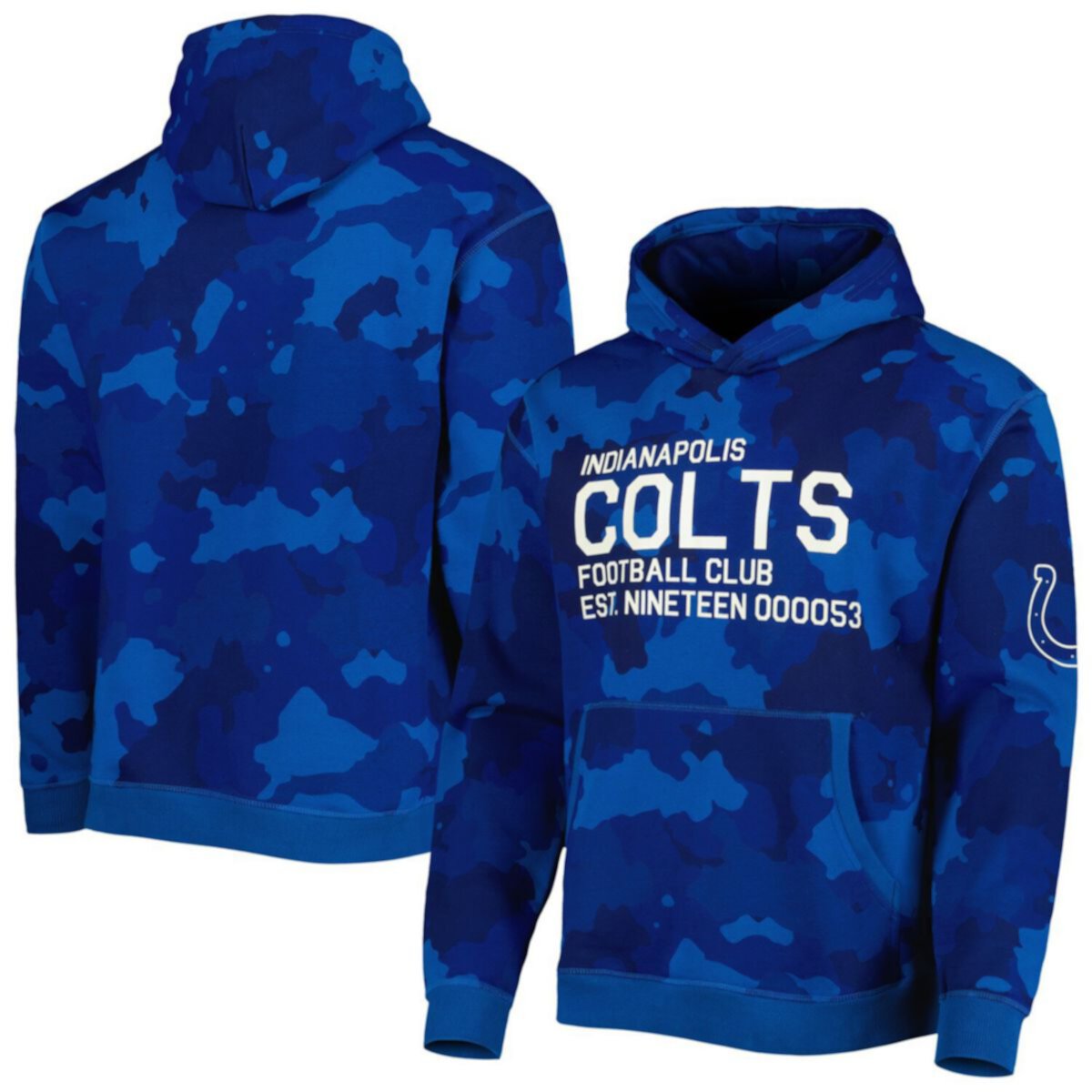 Мужская толстовка с капюшоном The Wild Collective Royal Indianapolis Colts Camo The Wild Collective