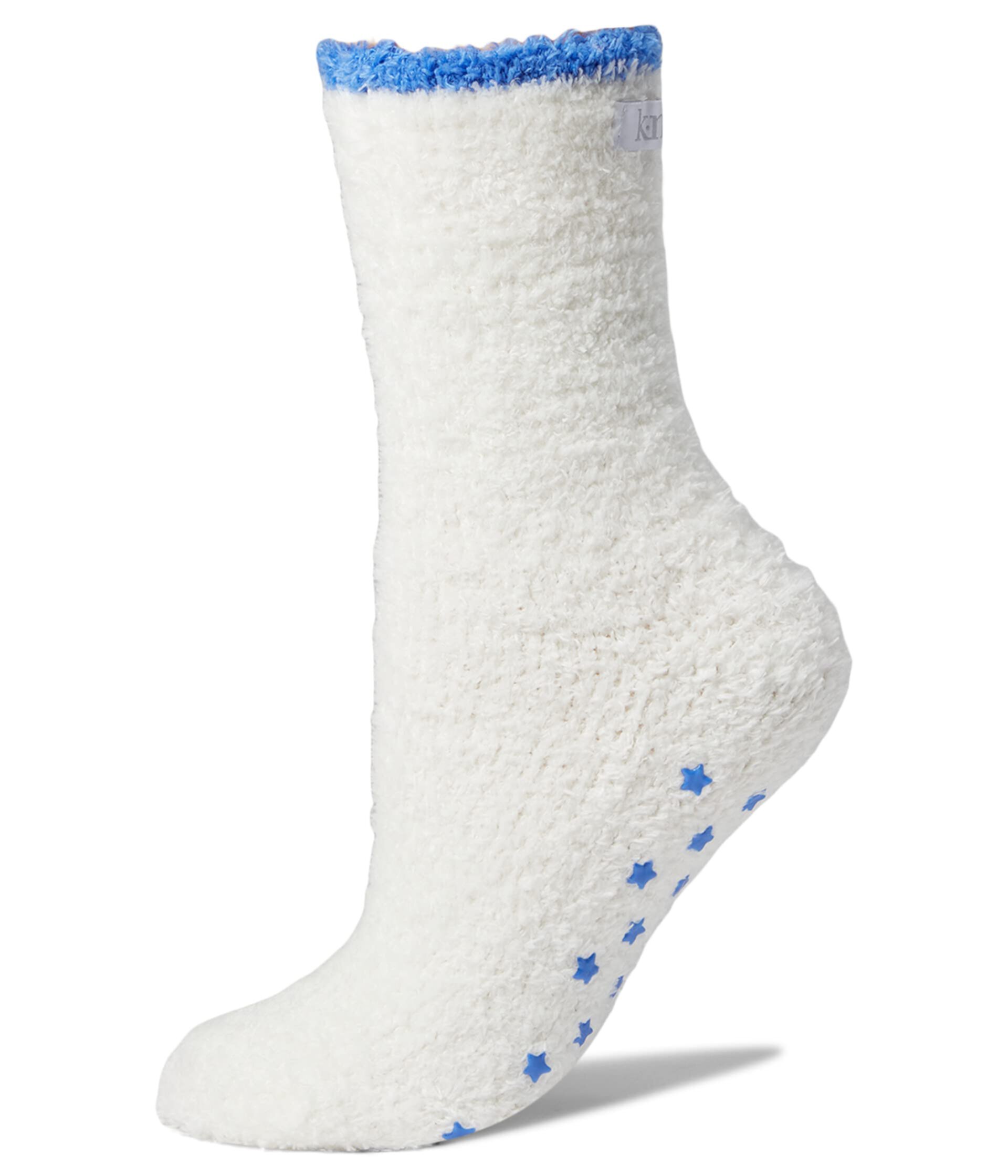Пушистые однотонные носки с захватами Blue Star Karen Neuburger
