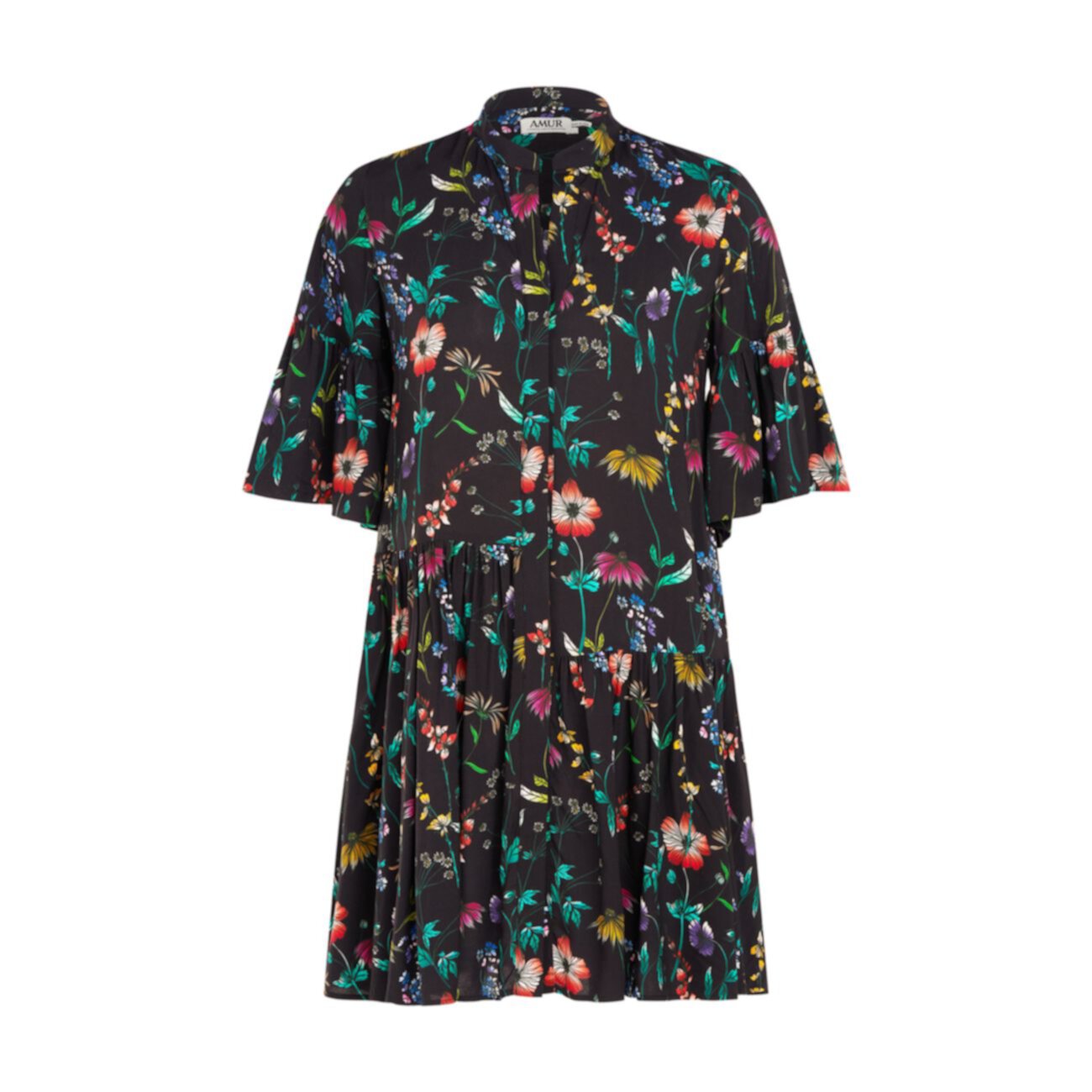 Многоярусное мини-платье Harriot с цветочным принтом AMUR