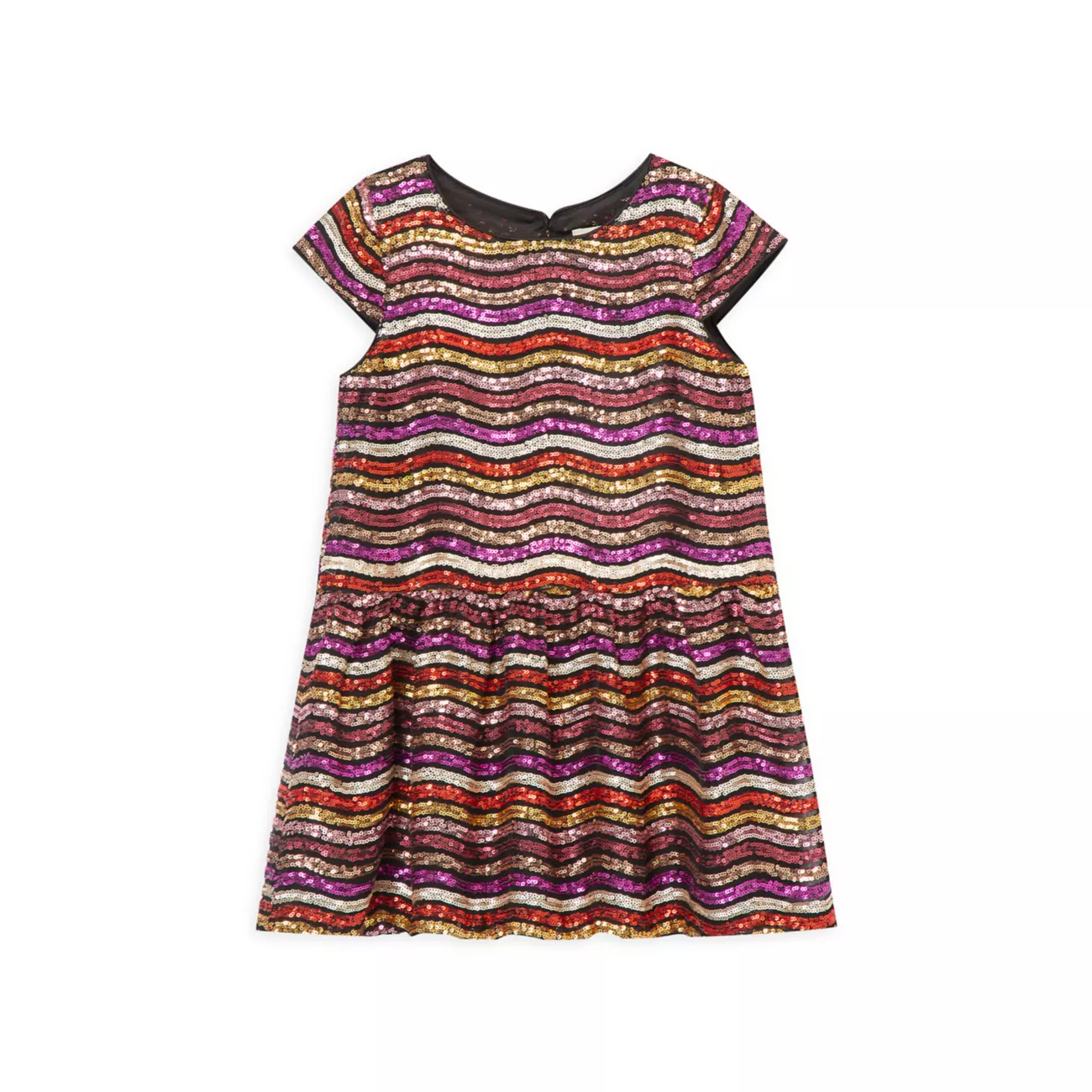 Маленькая девочка &amp;amp; Волнистое платье в полоску с пайетками для девочек PEEK