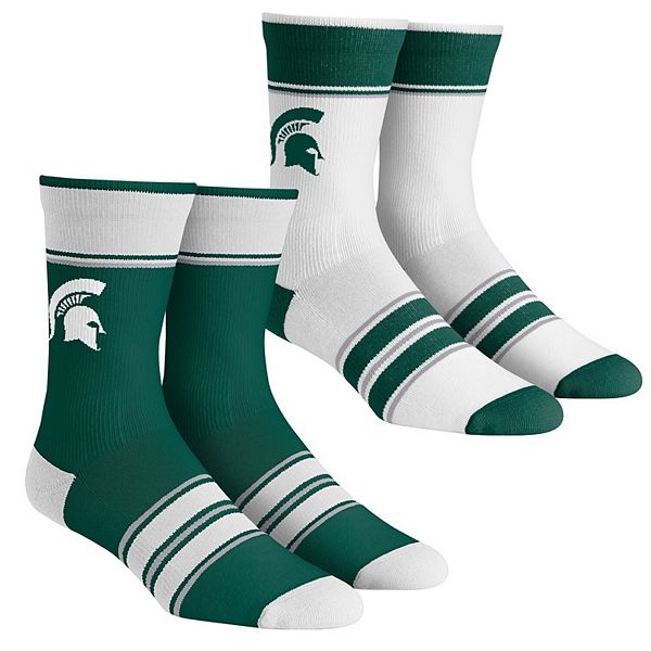 Детские носки Rock Em Socks Michigan State Spartans с многоцветными полосками, 2 пары Unbranded